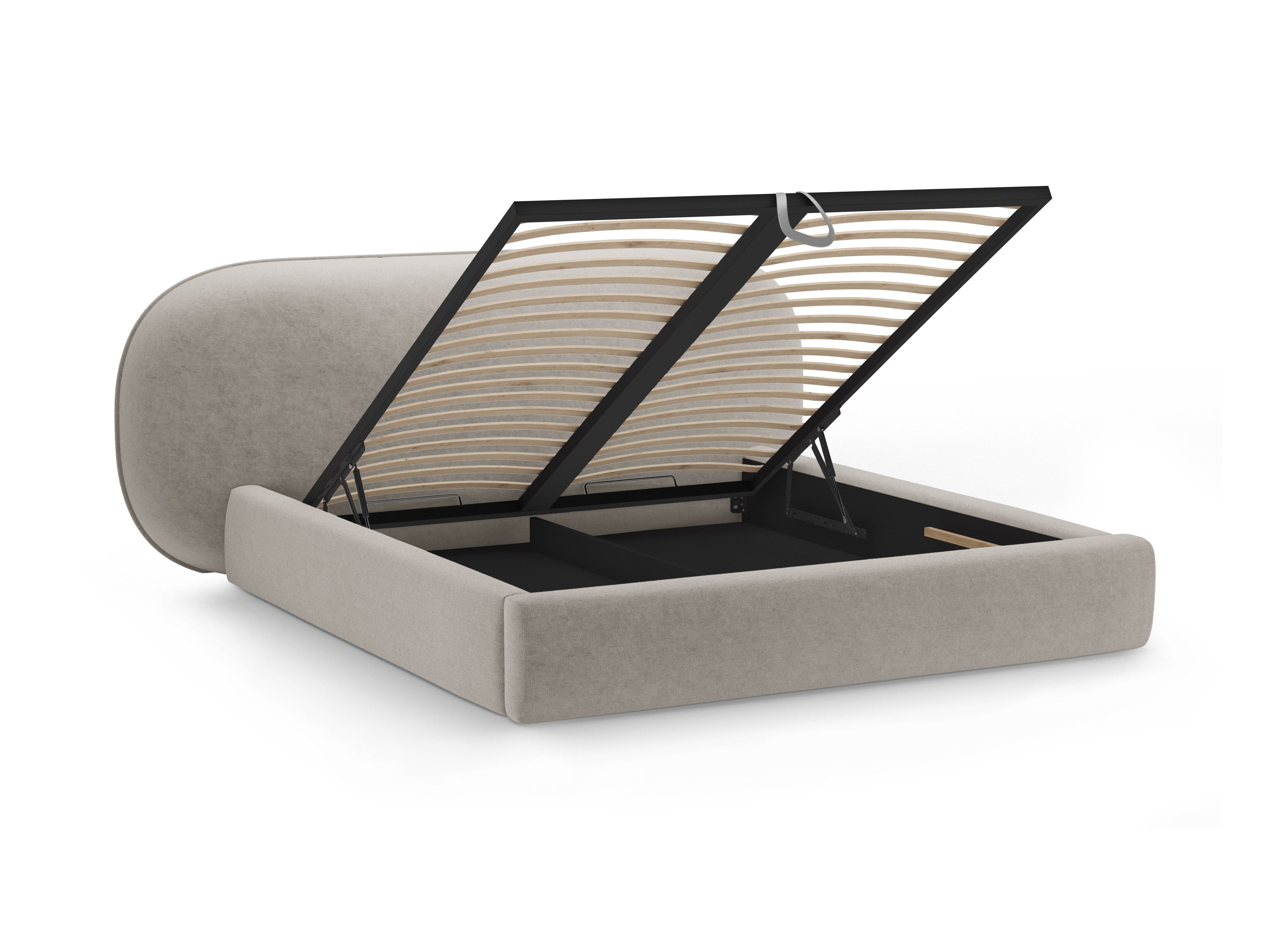 OVALO Bed Beige Chenille