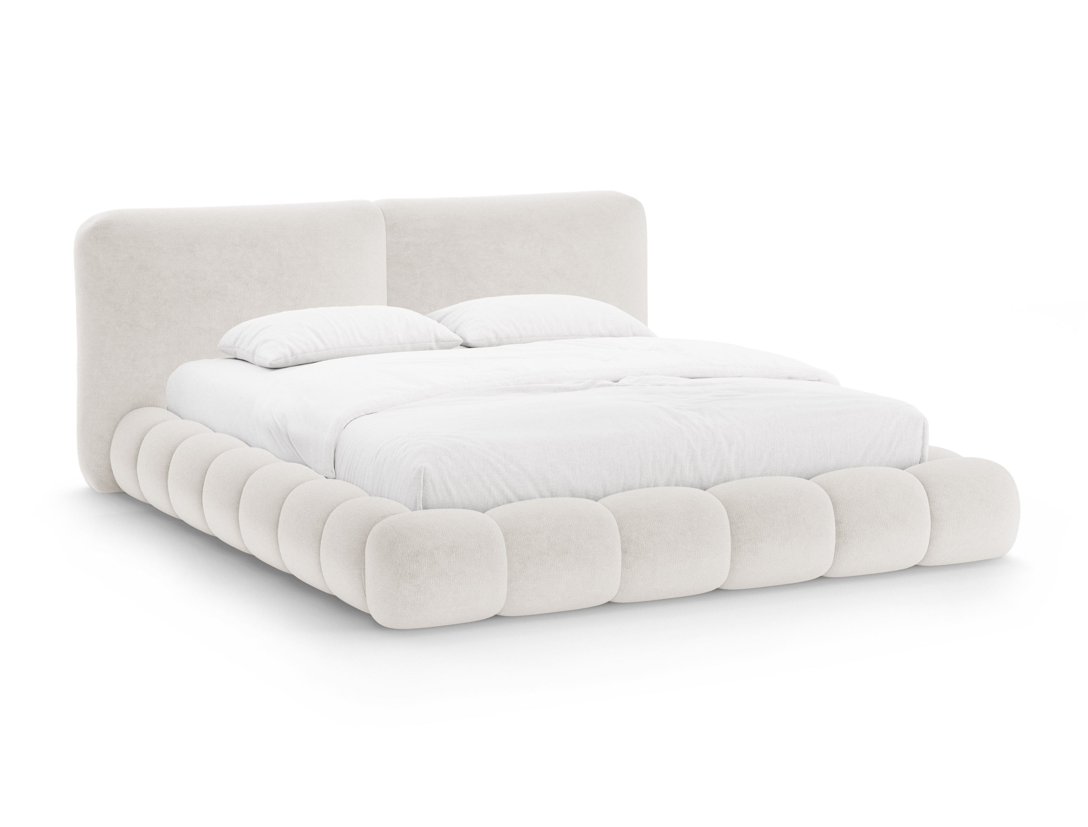 SOLANGE Bed Light Beige Chenille