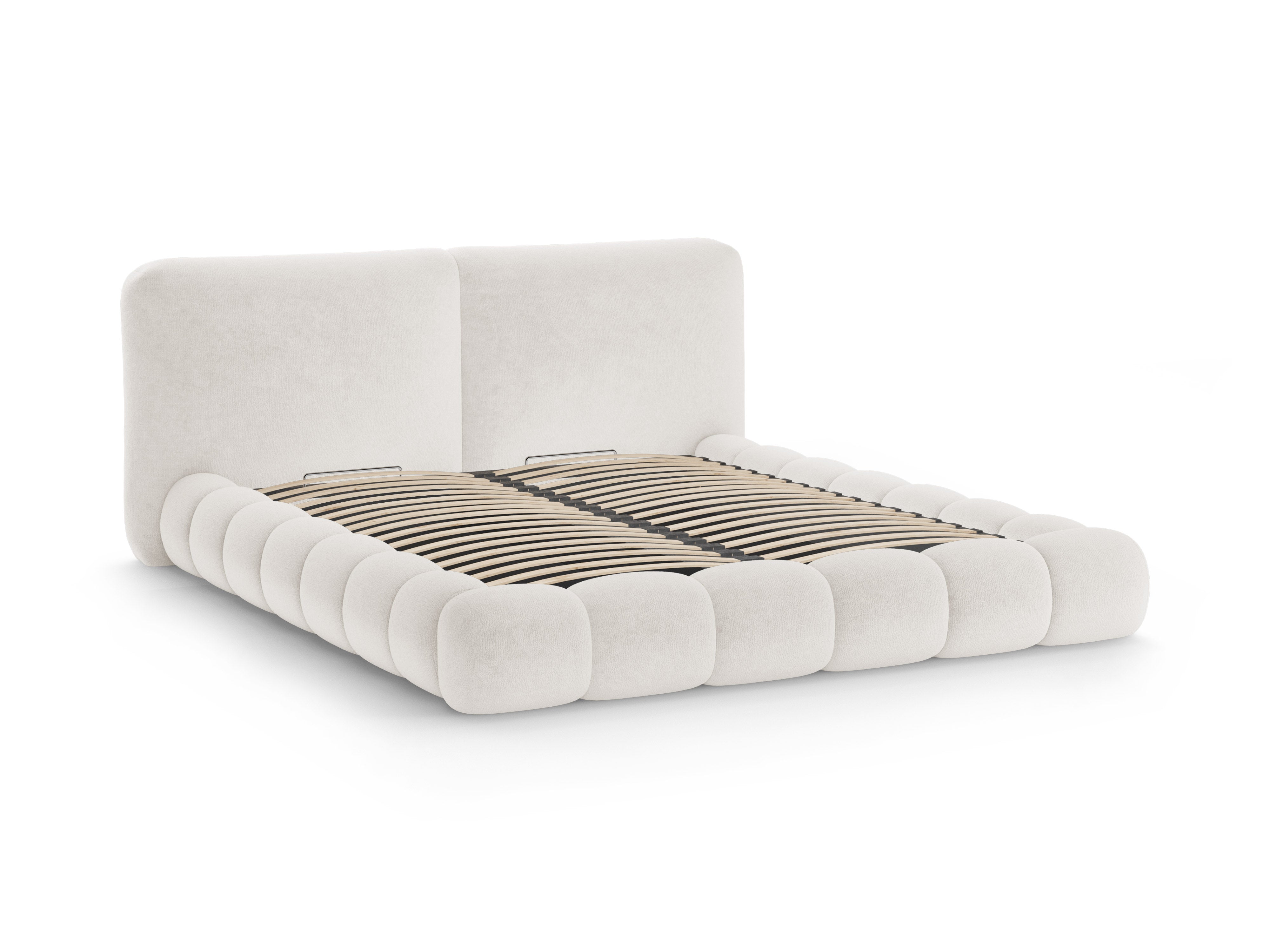 SOLANGE Bed Light Beige Chenille