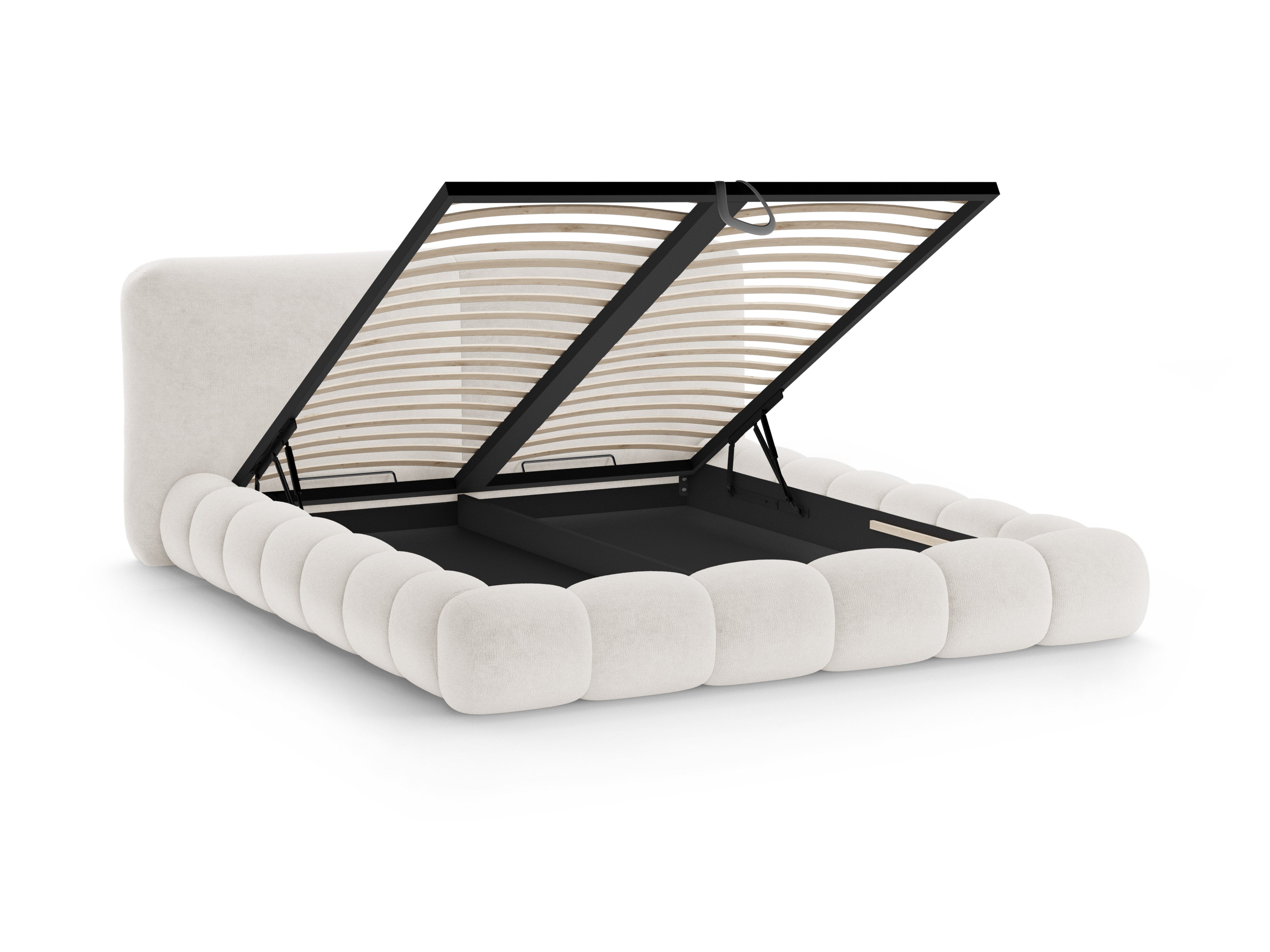 SOLANGE Bed Light Beige Chenille