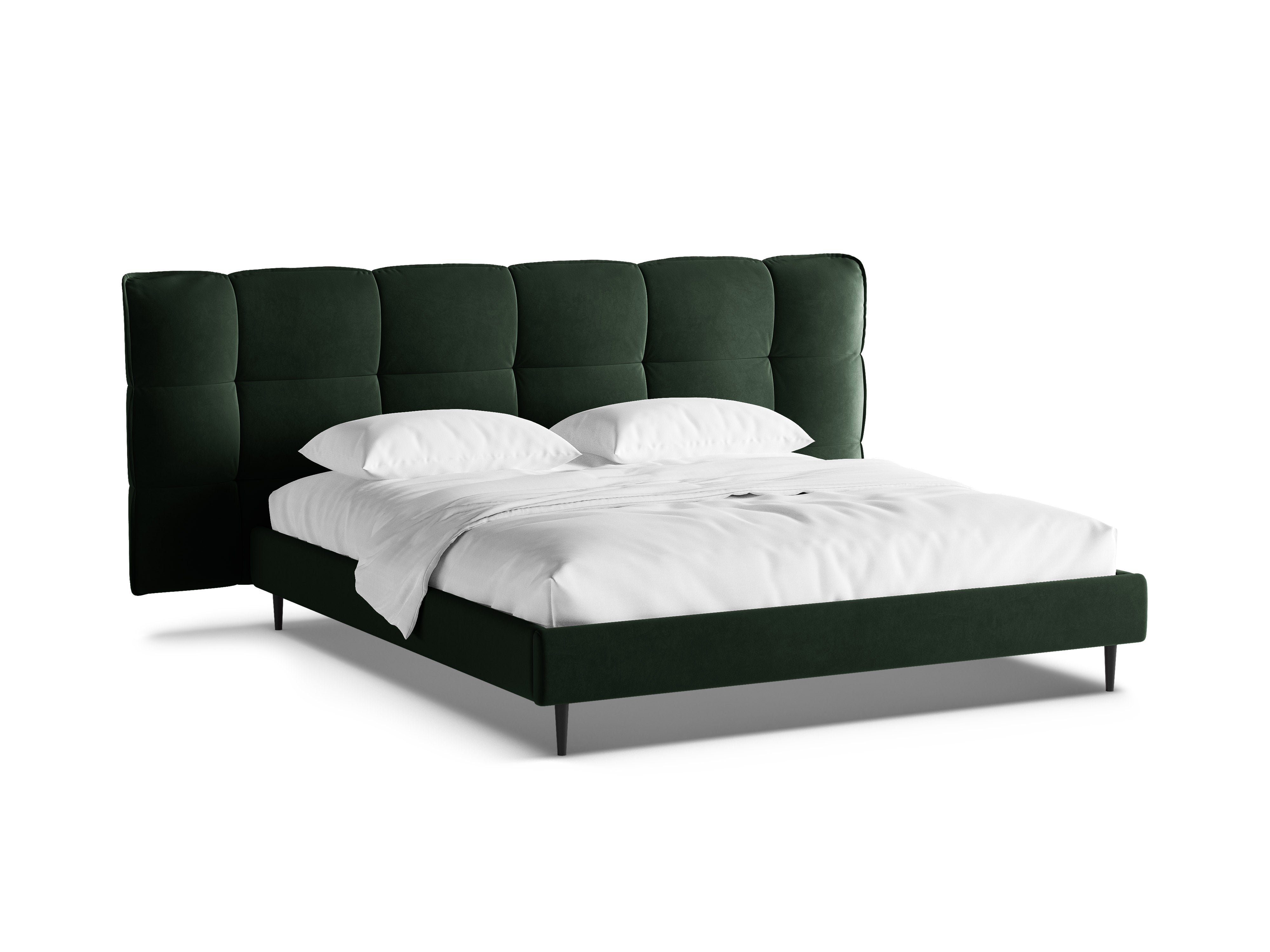 Velvet Bed ERIC in Bottle Green