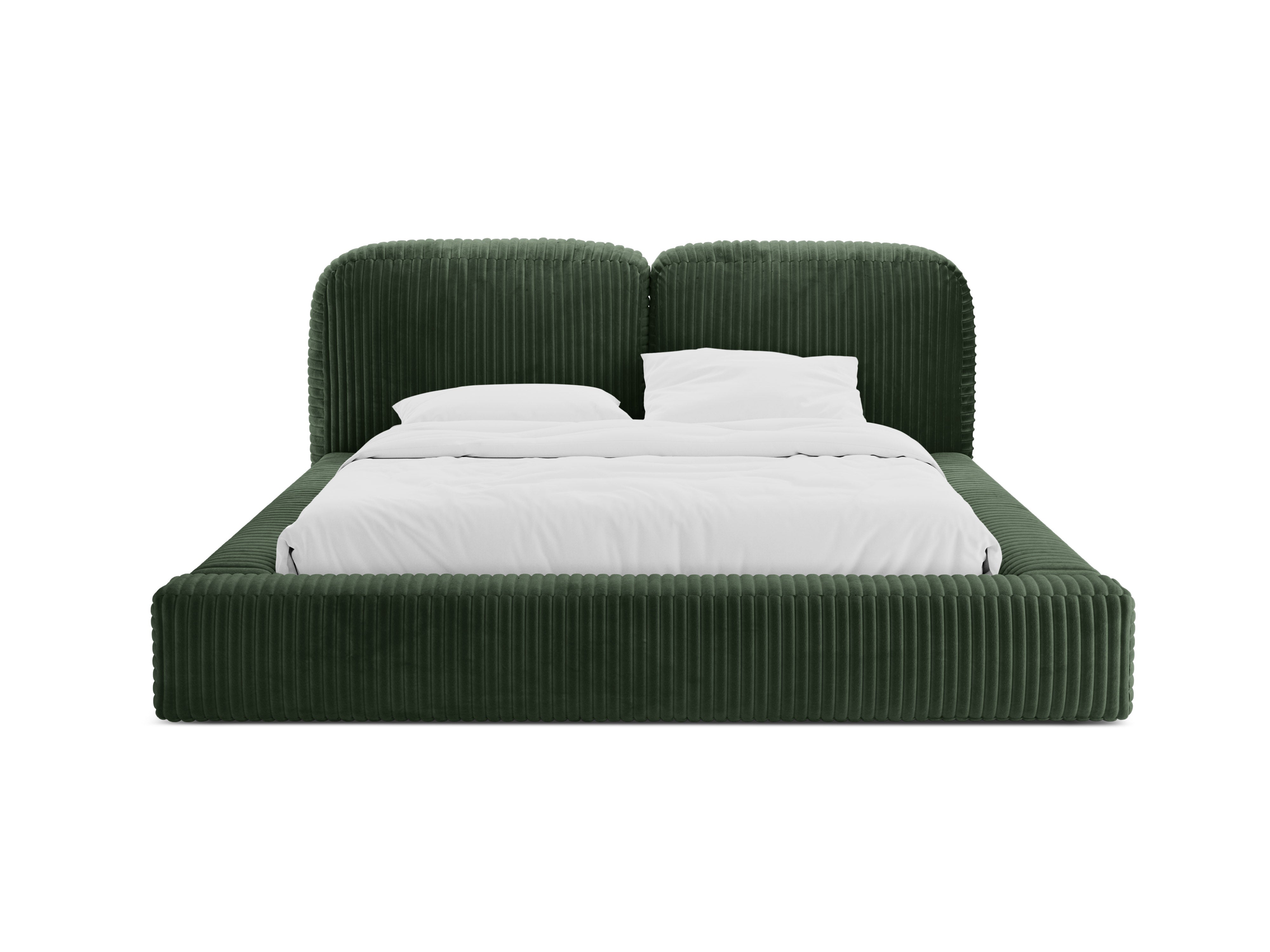 MARTINA Bed Dark Green Corduroy