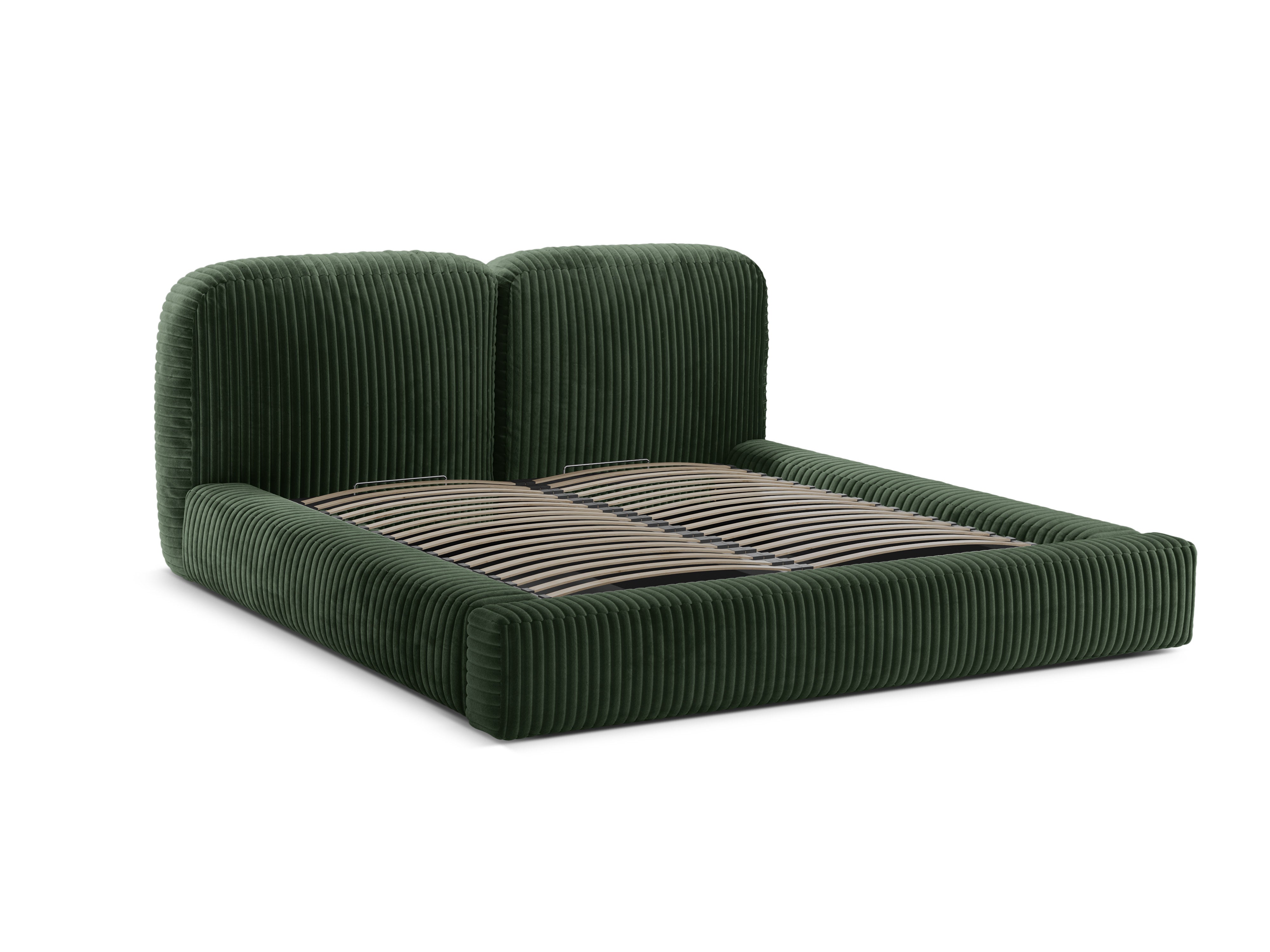 MARTINA Bed Dark Green Corduroy