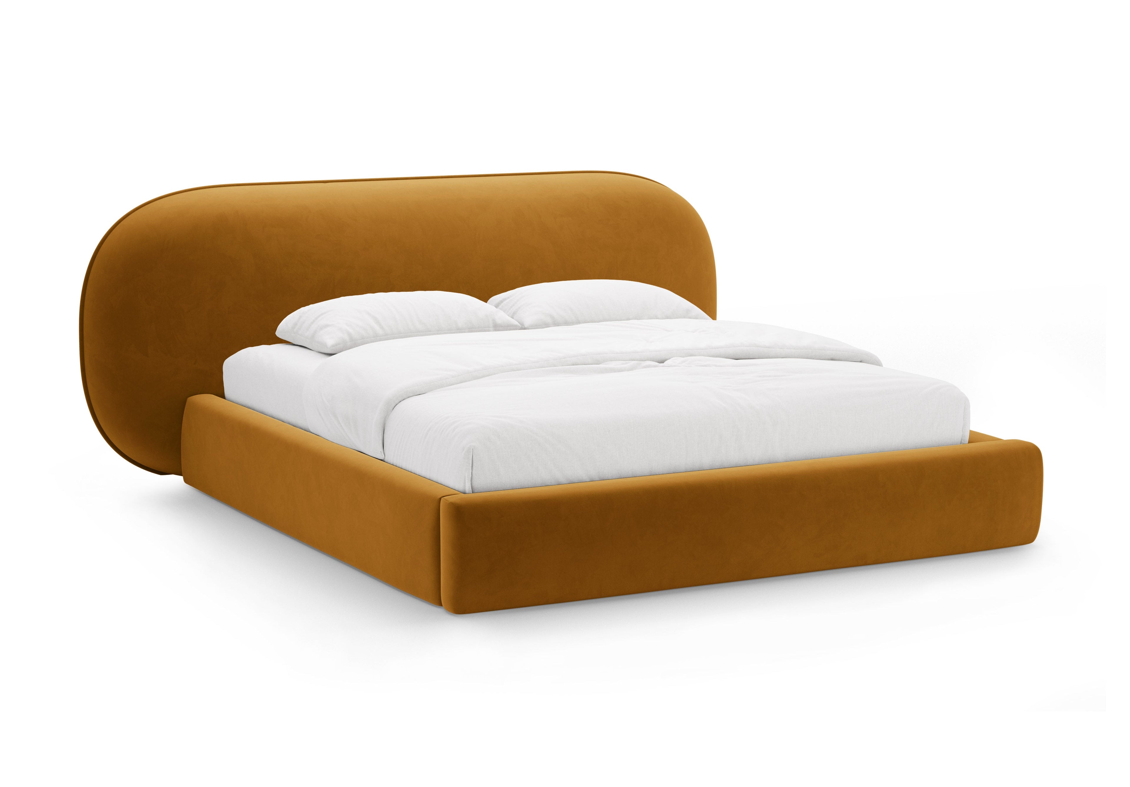 Velvet Bed OVALO Mustard