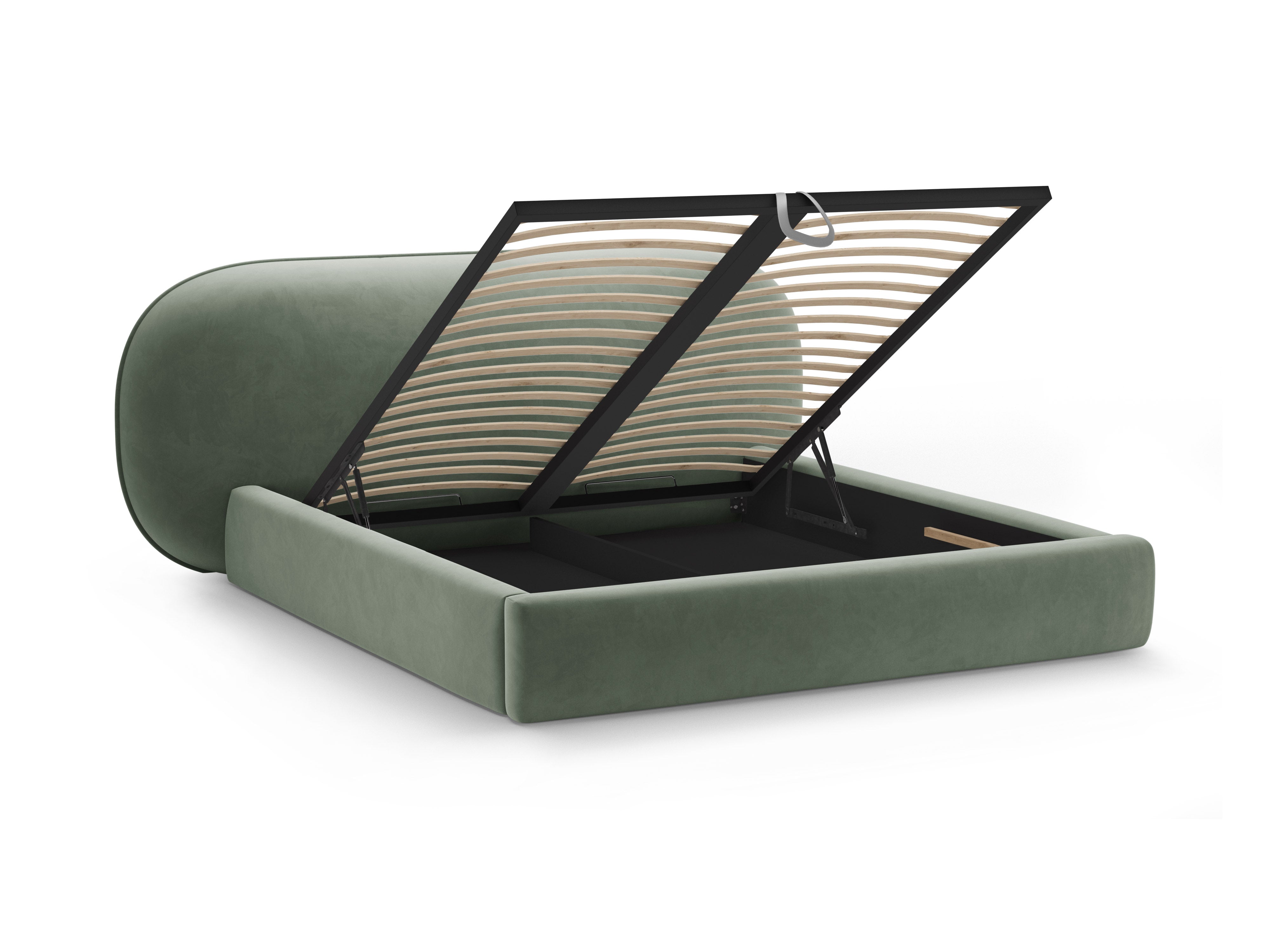 OVALO Green Velvet Bed