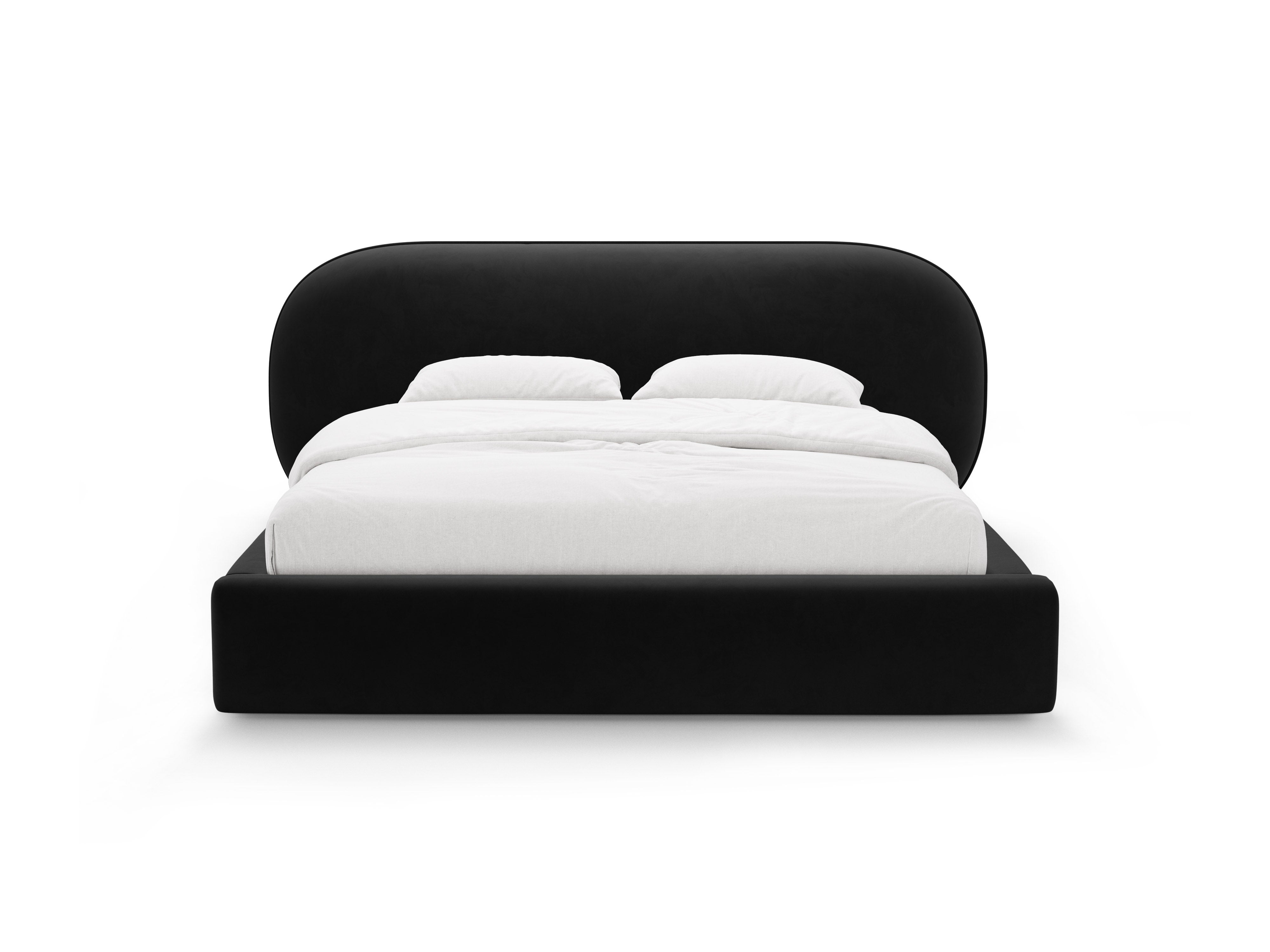 OVALO Black Velvet Bed