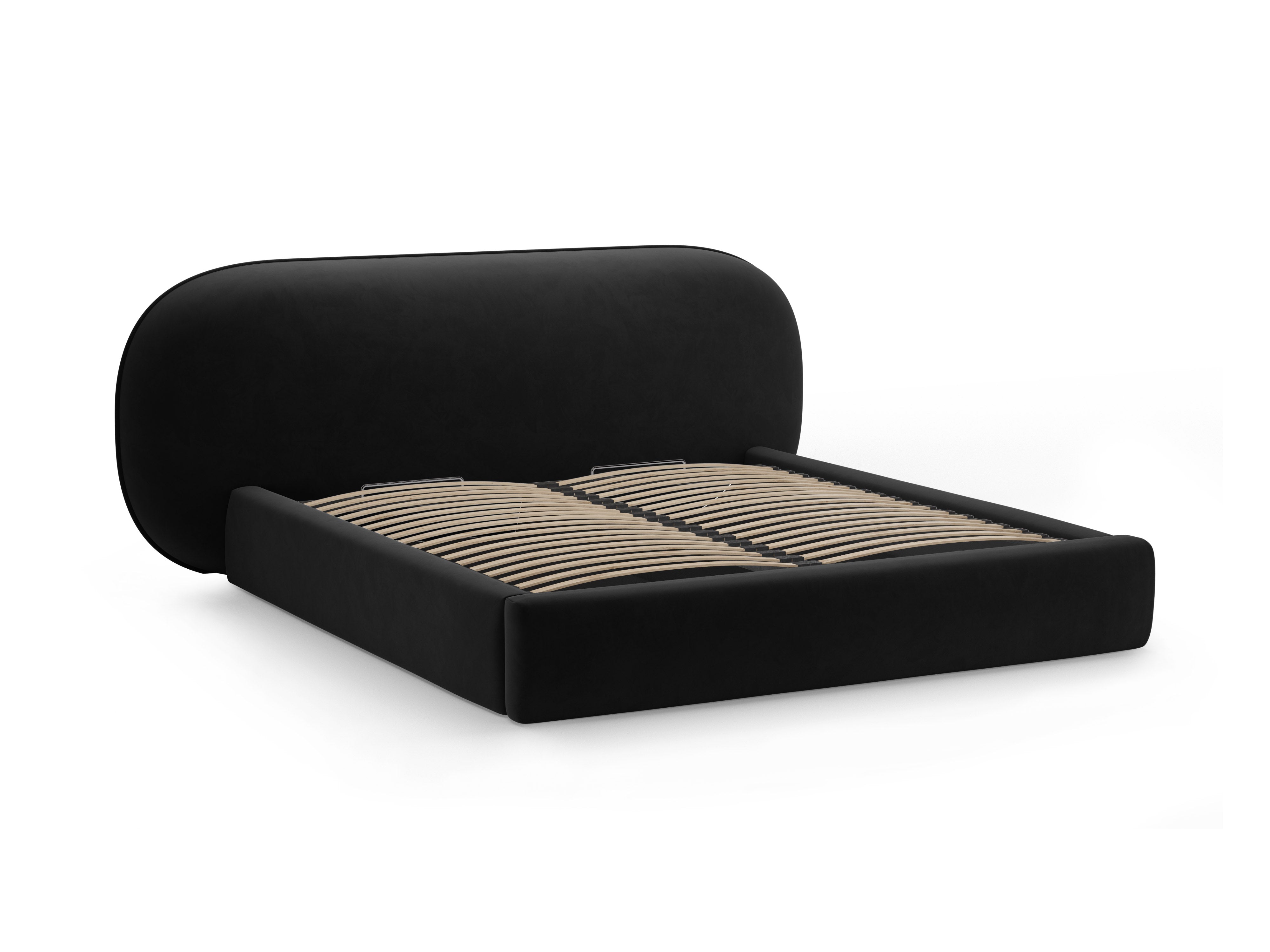 OVALO Black Velvet Bed