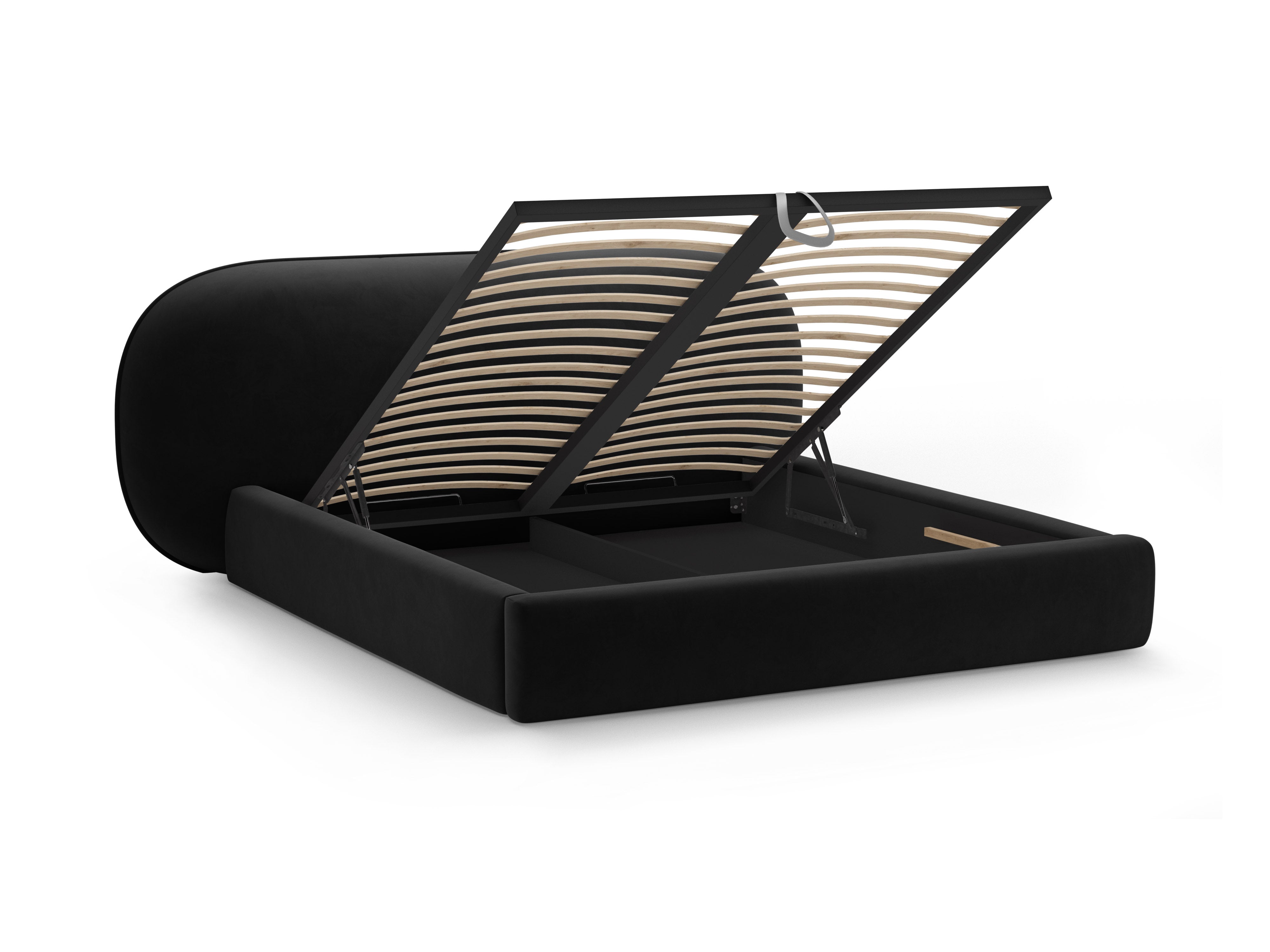 OVALO Black Velvet Bed