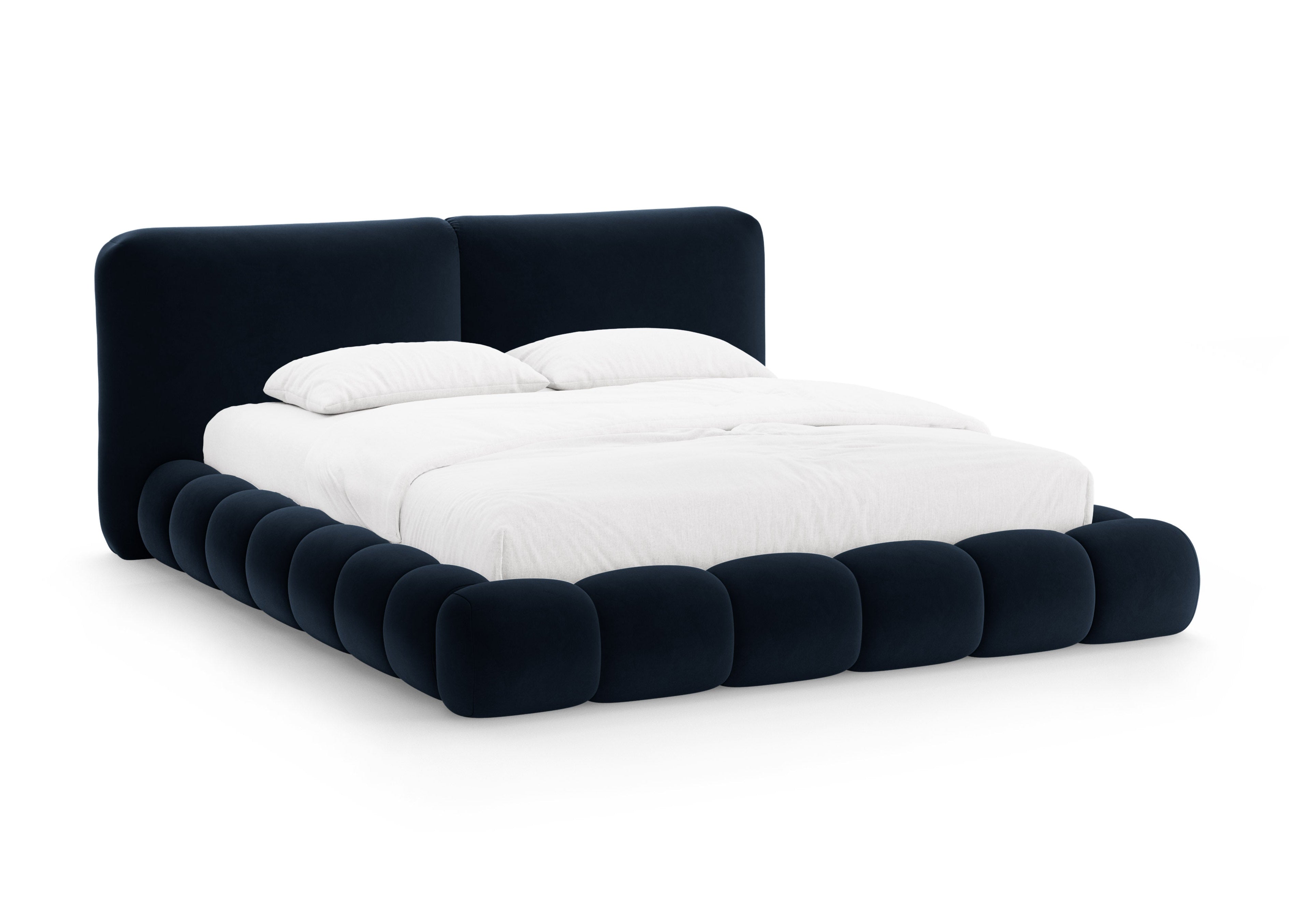 SOLANGE Velvet Bed in Royal Blue