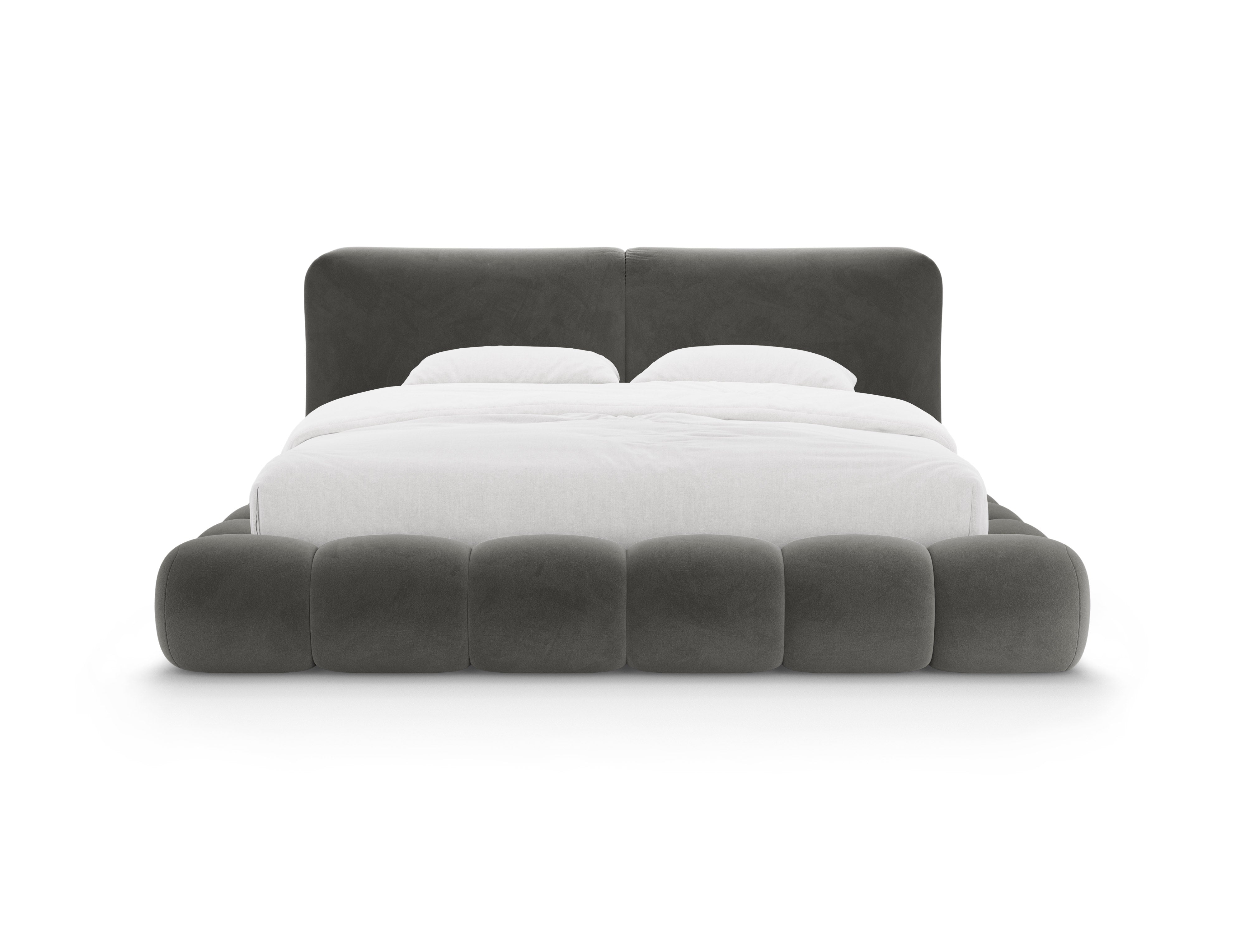 Velvet Bed SOLANGE Dark Gray