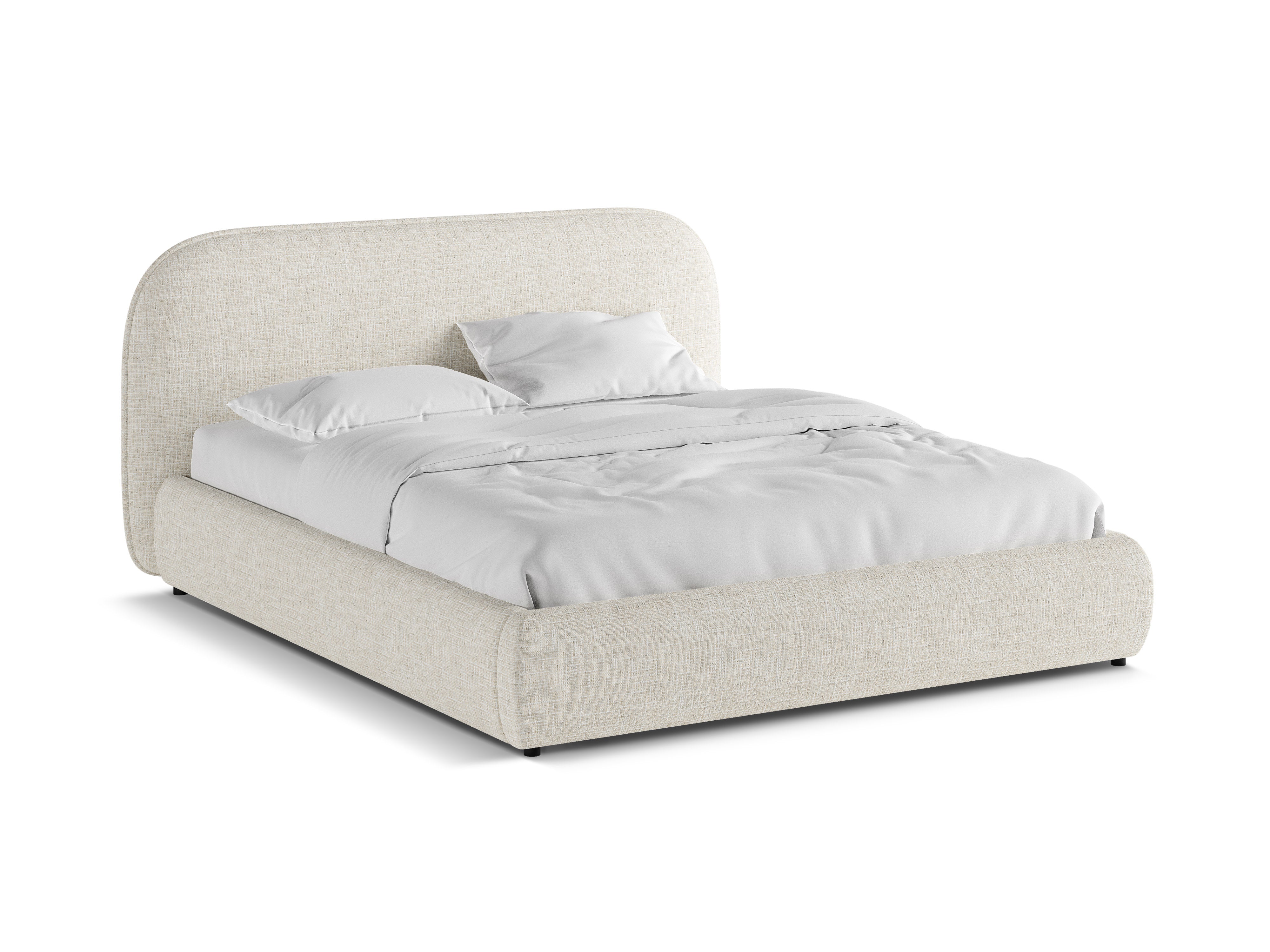 MURADA Bed Light Beige Melange Chenille