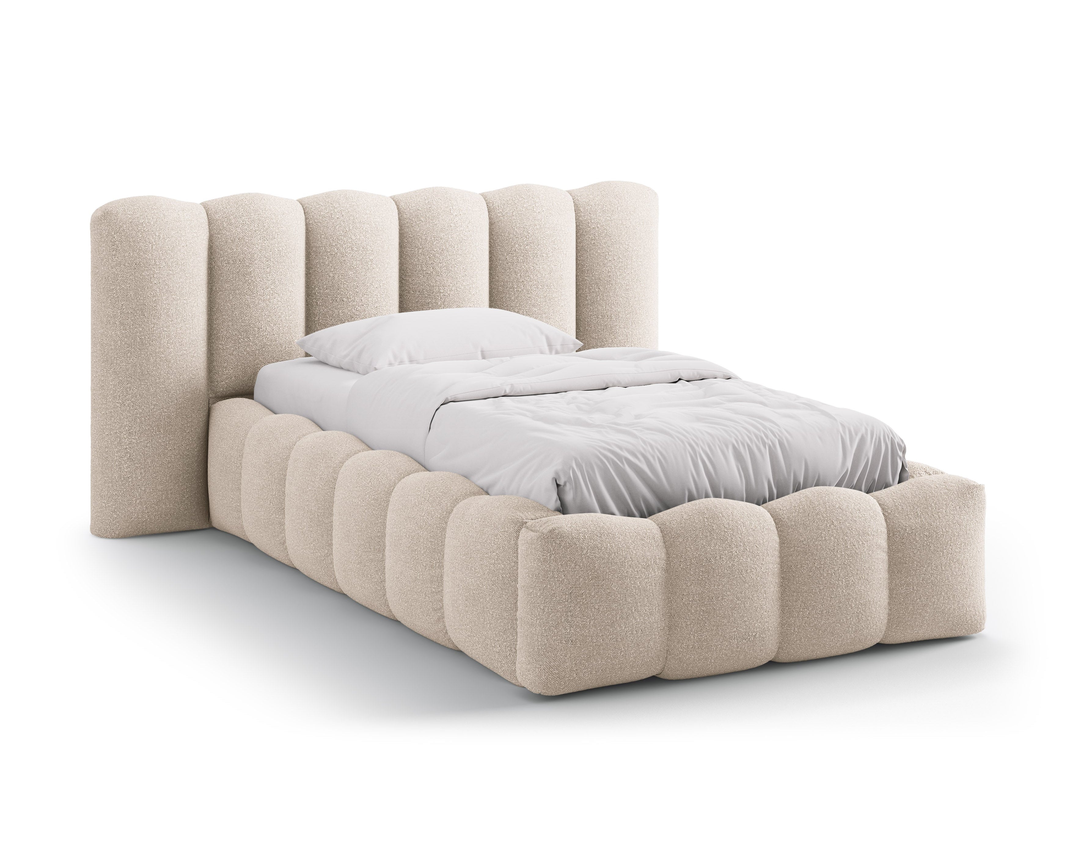 LUPINE Beige Boucle Bed