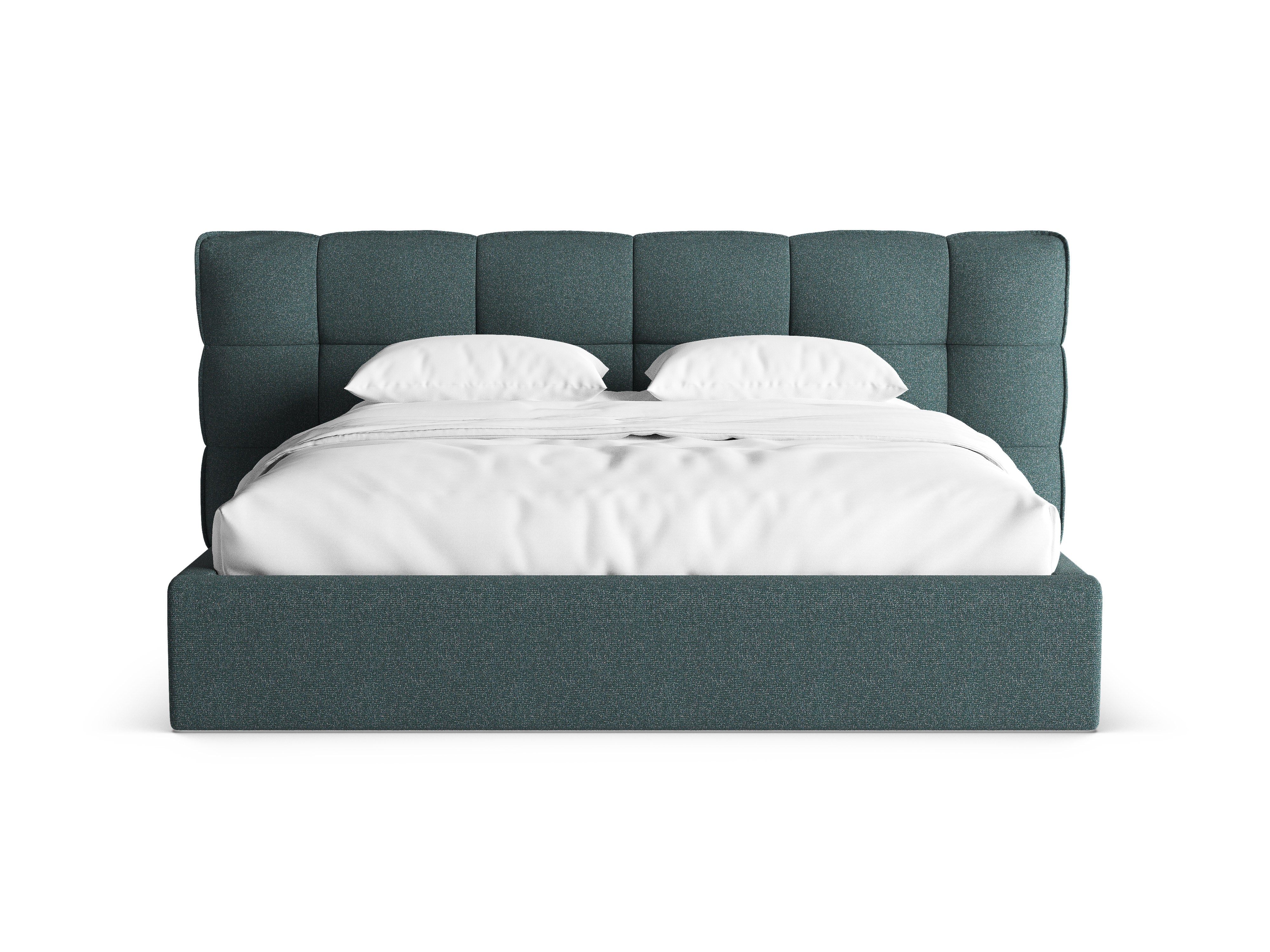 ERIC Bed with Storage Green Blue Mélange