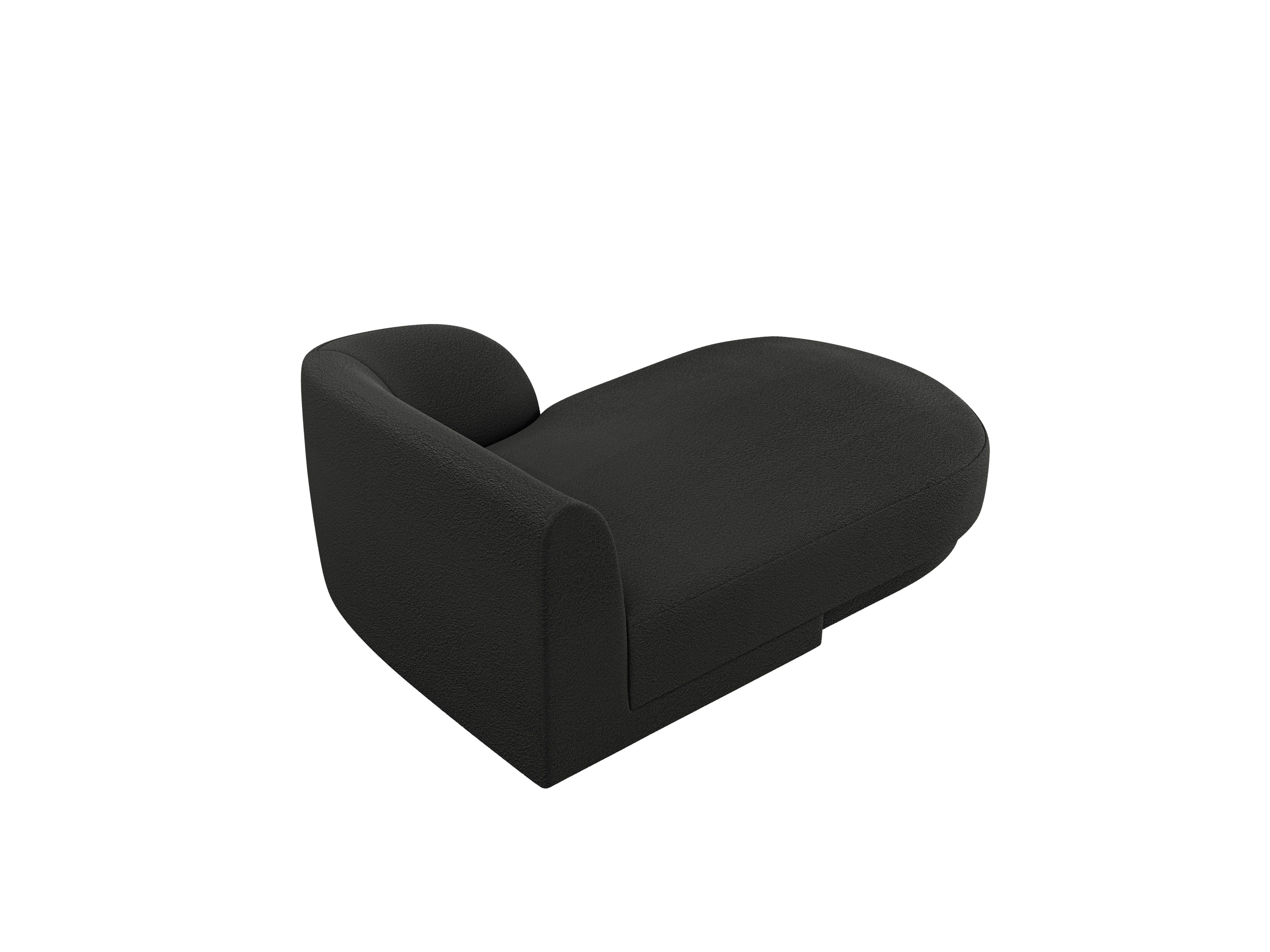 Pravostranný szezlong MILEY černý boucle