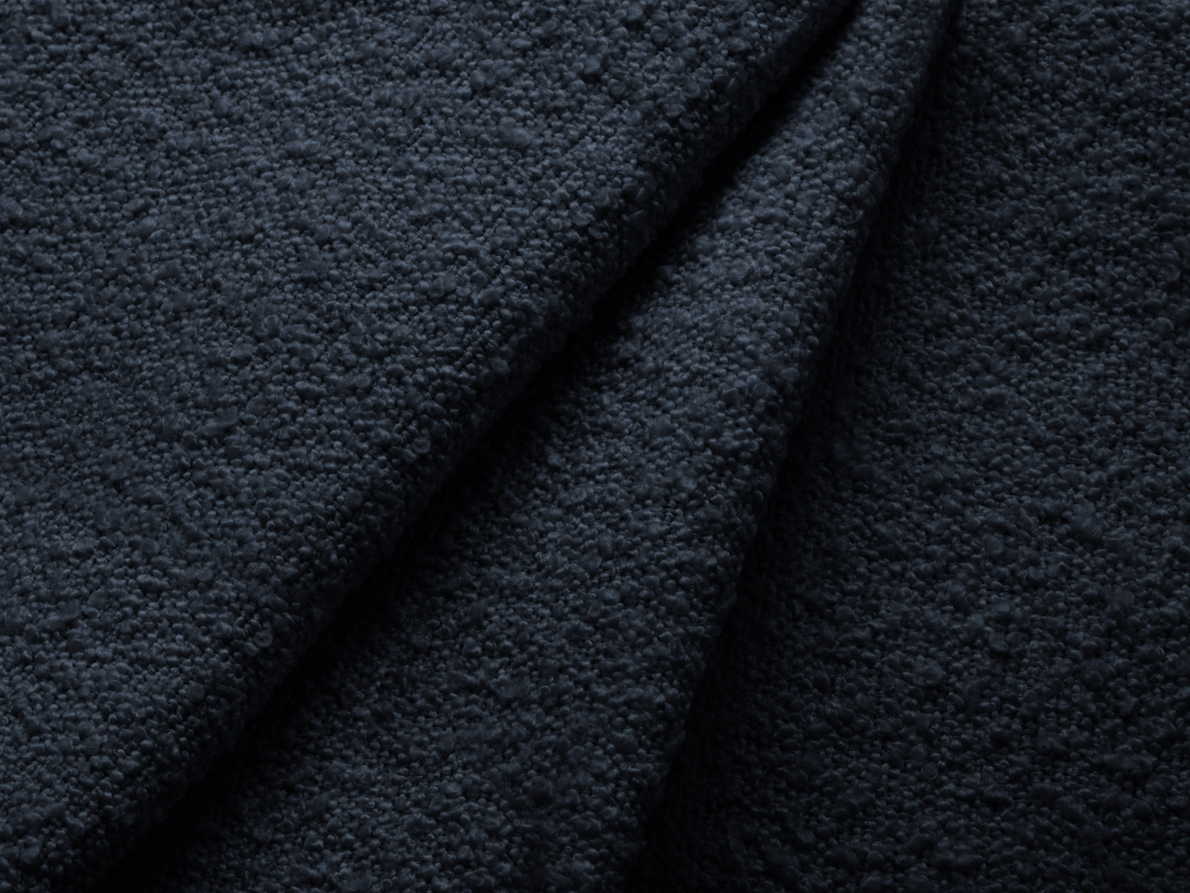 Pravostranný szezlong MILEY tmavě modrý boucle