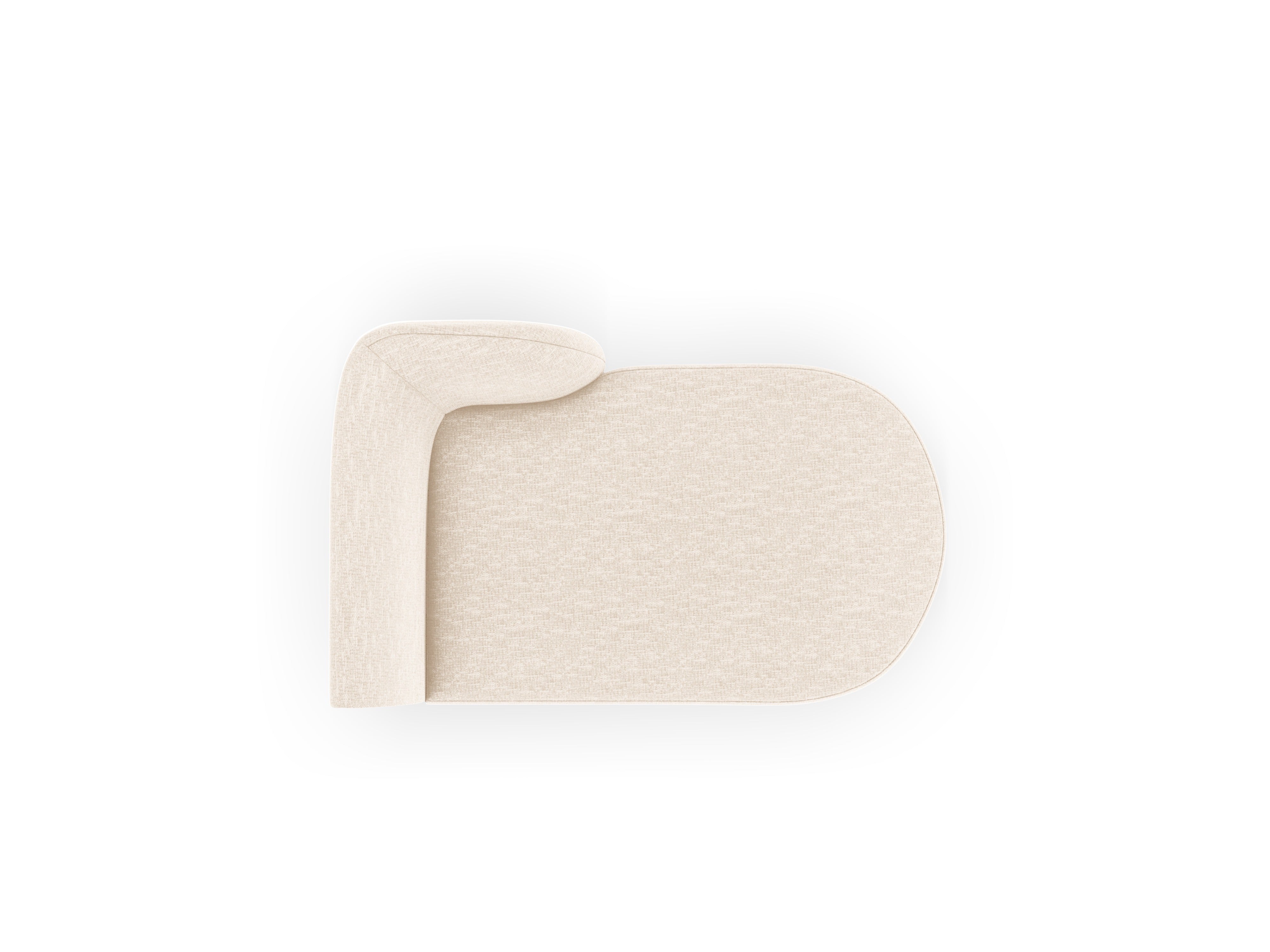 Pravostranný szezlong MILEY světle béžový samet