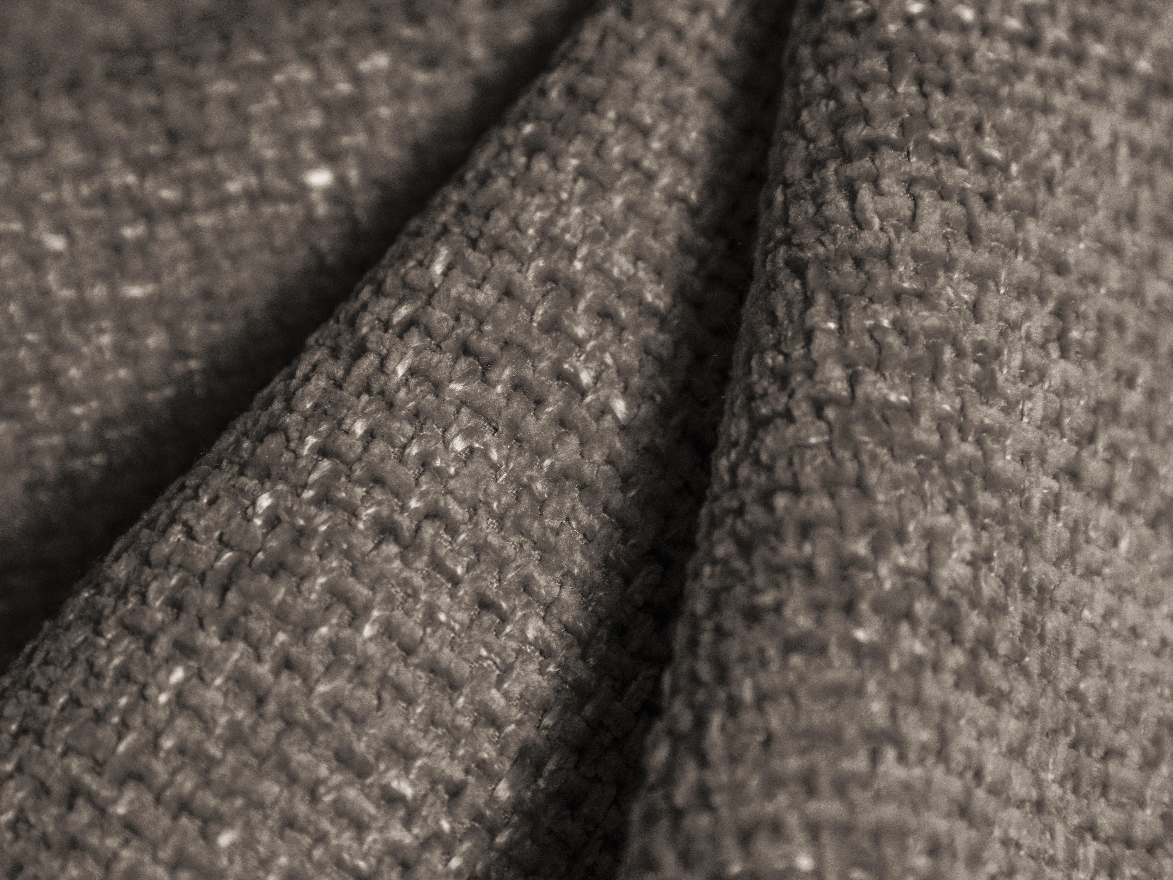 Right-facing chaise longue MILEY gray silky chenille