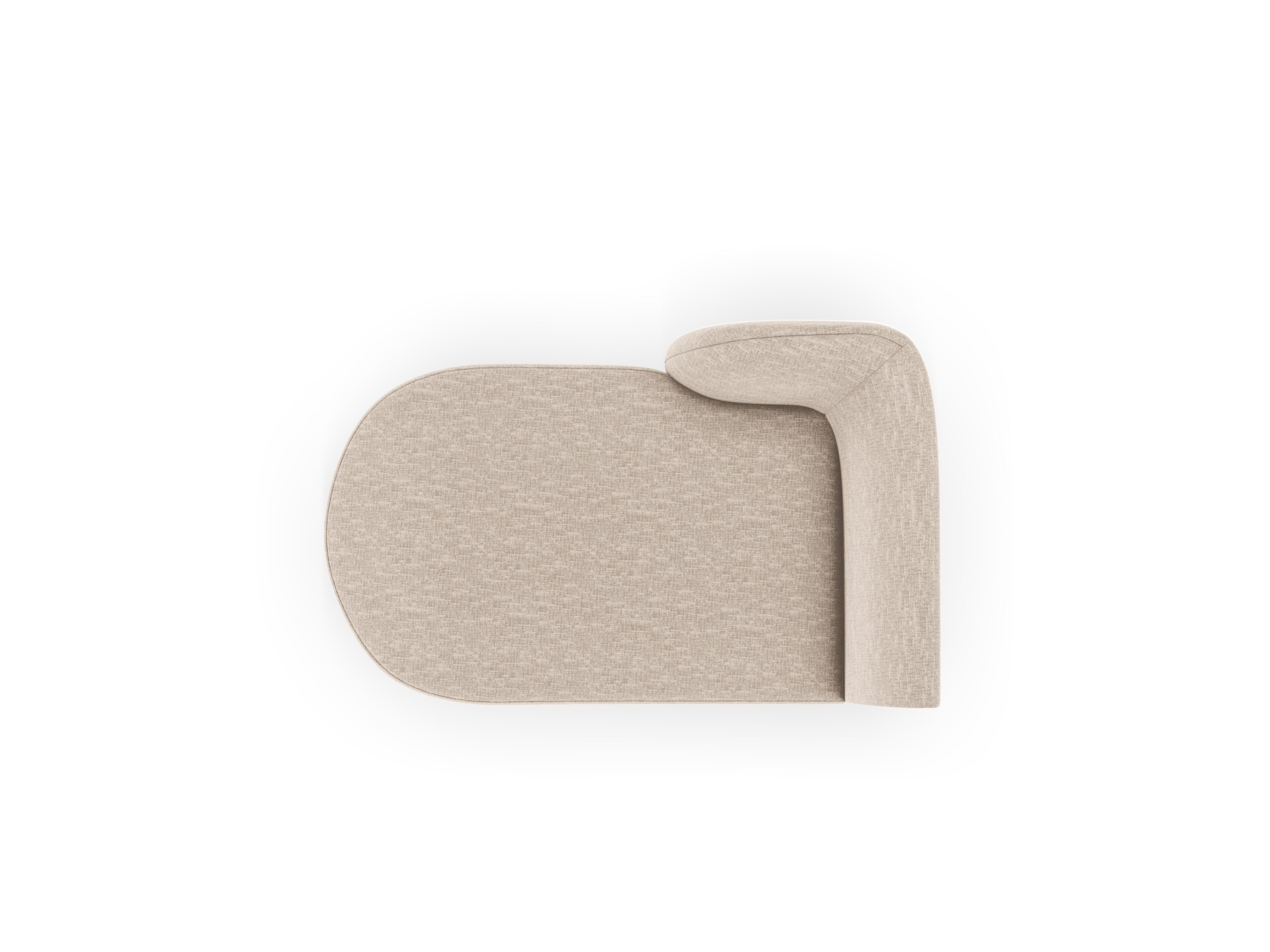 Left-facing chaise longue MILEY beige chenille