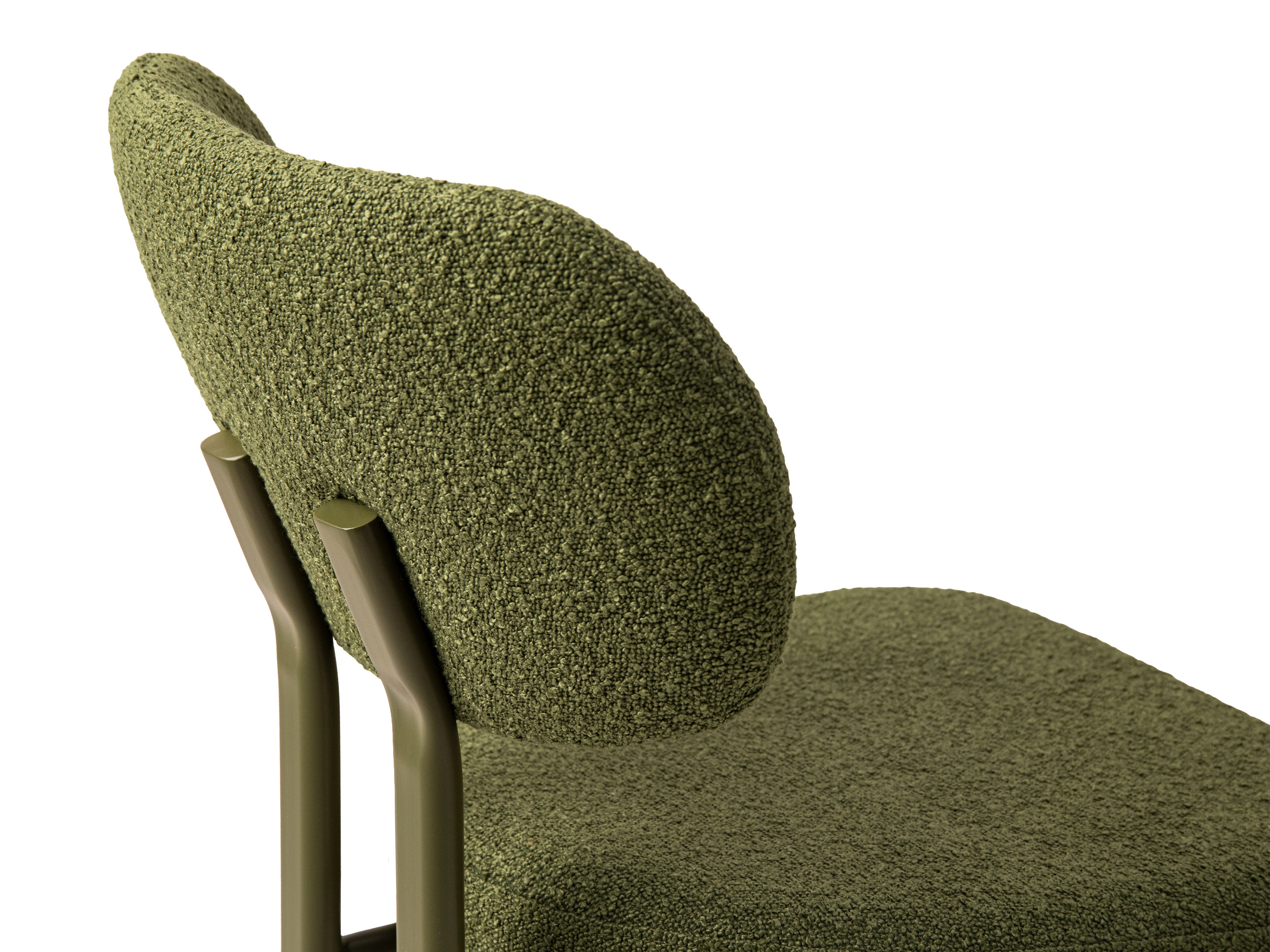 SAM Chair Dark Olive Green Boucle