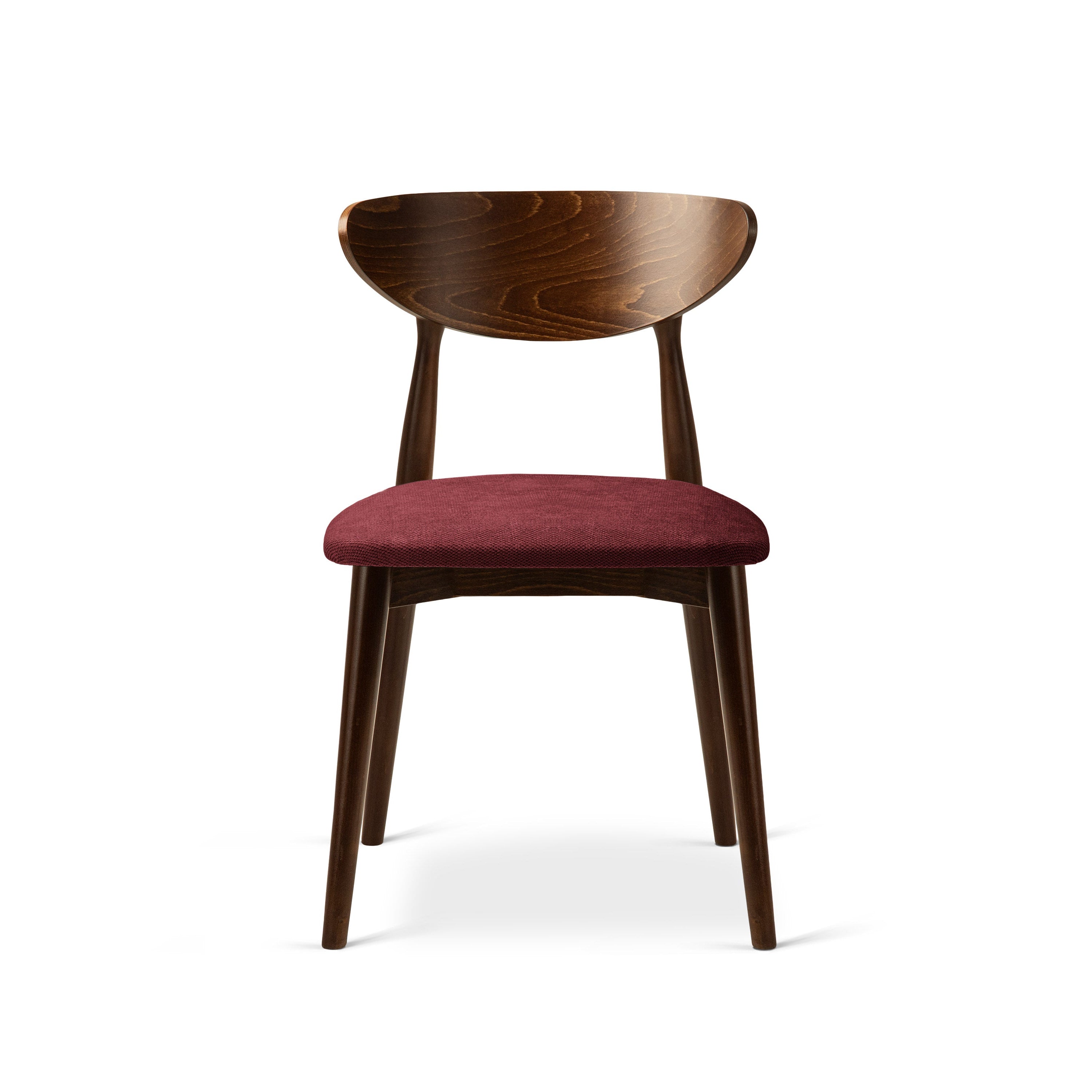 LEON Chair in Burgundy Chenille