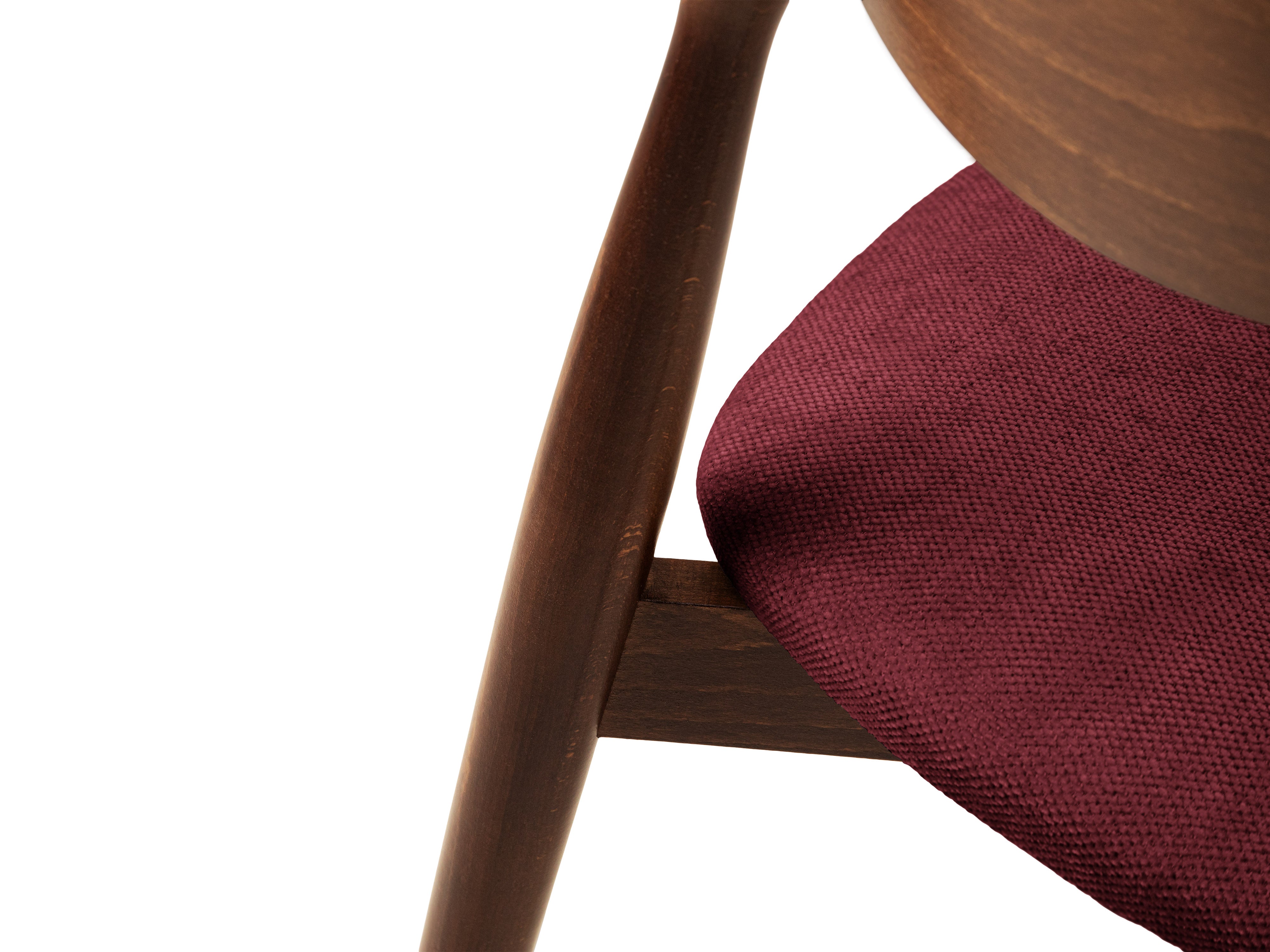 LEON Chair in Burgundy Chenille