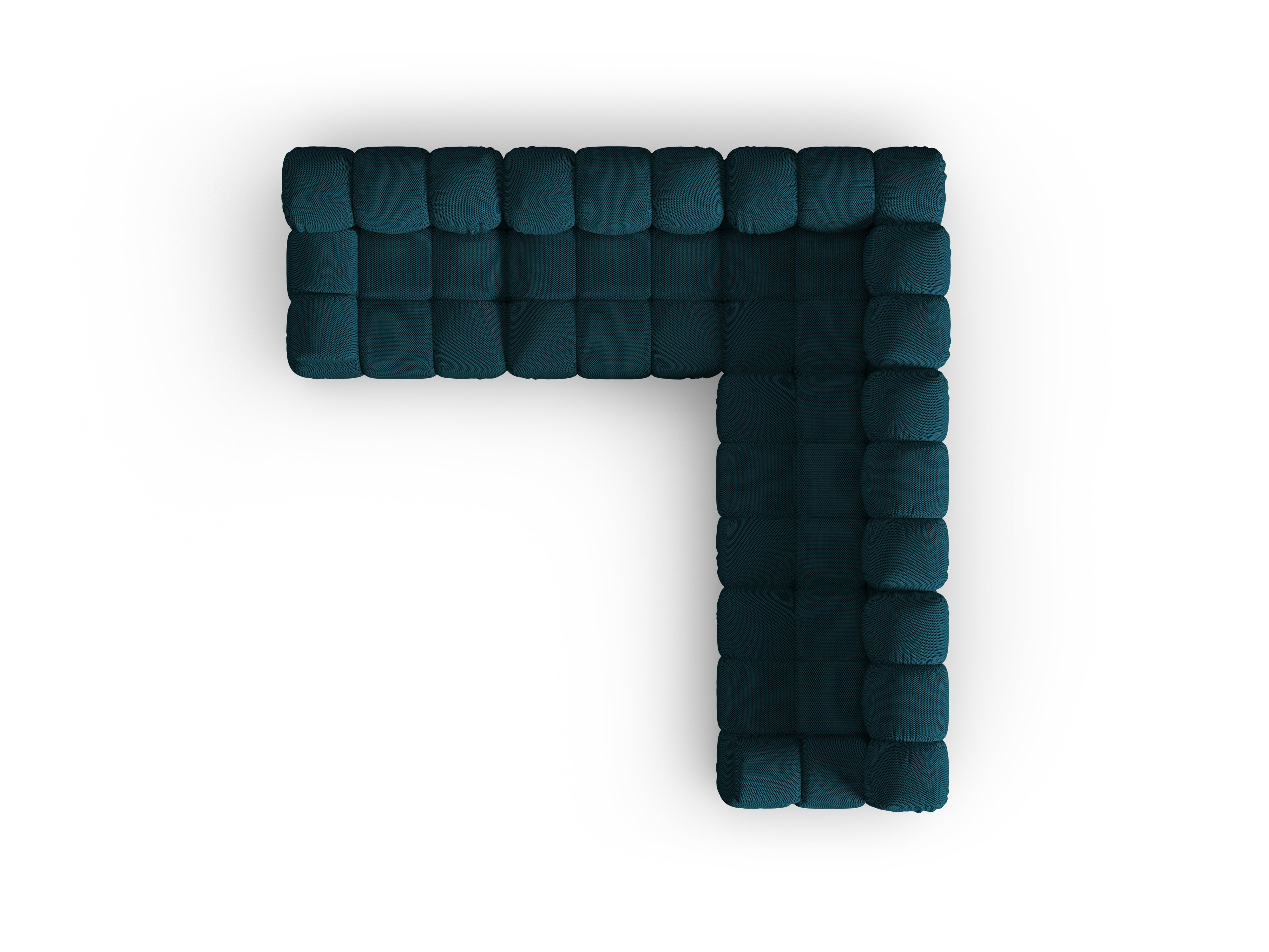 Symetrický roh BELLIS v mořské 3D tkanině