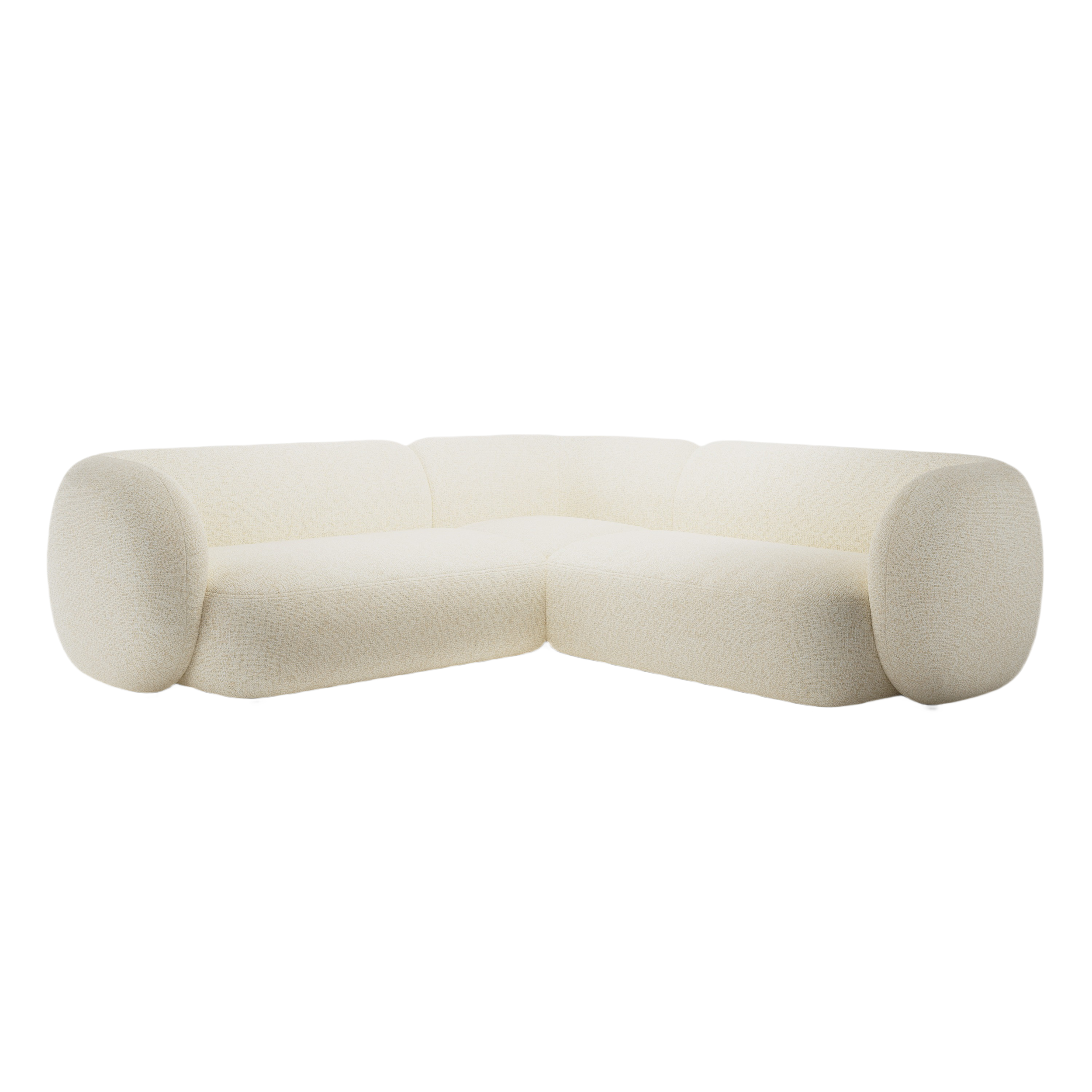 Symetrický rohový gauč KATE jasně béžový melír