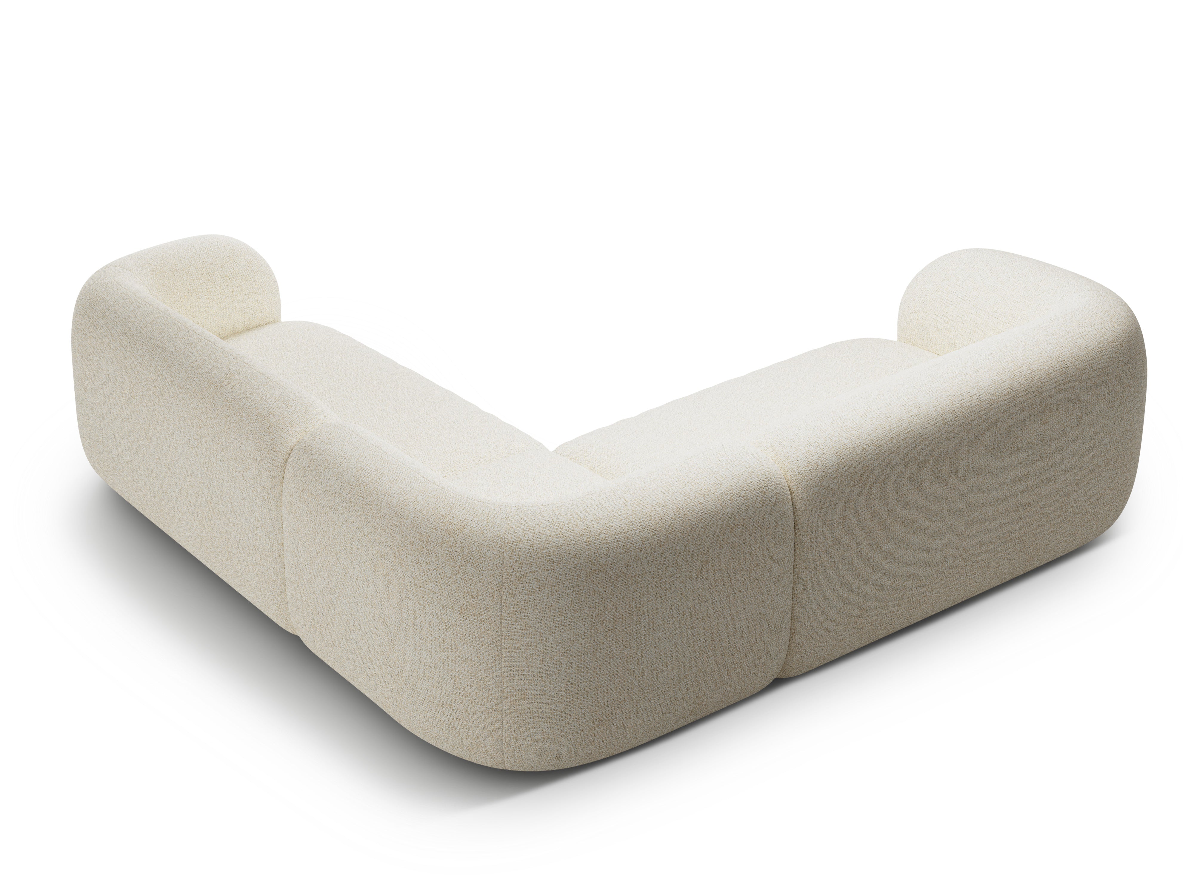 Symetrický rohový gauč KATE jasně béžový melír