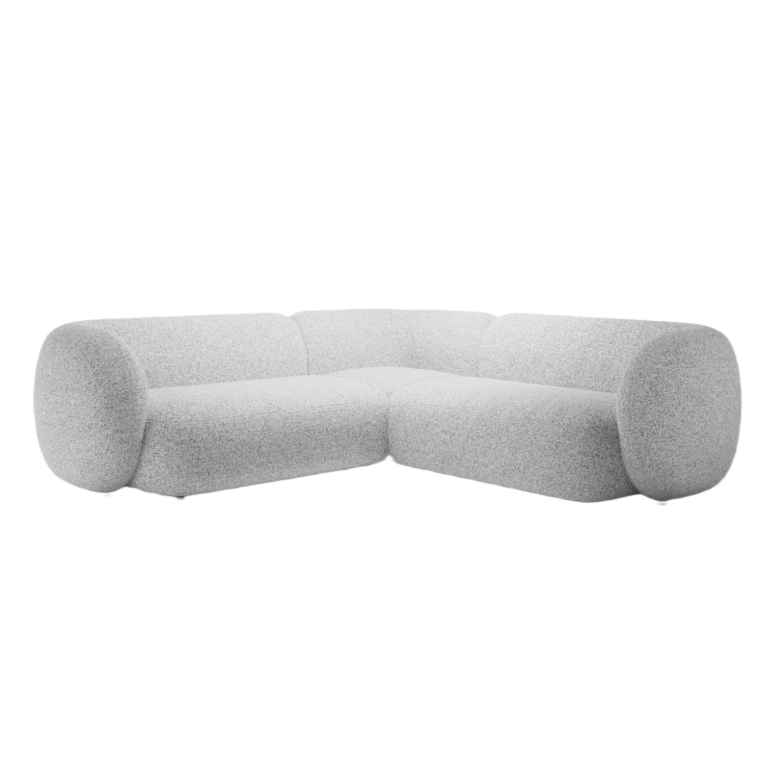 Symetrický rohový gauč KATE světle šedý melír