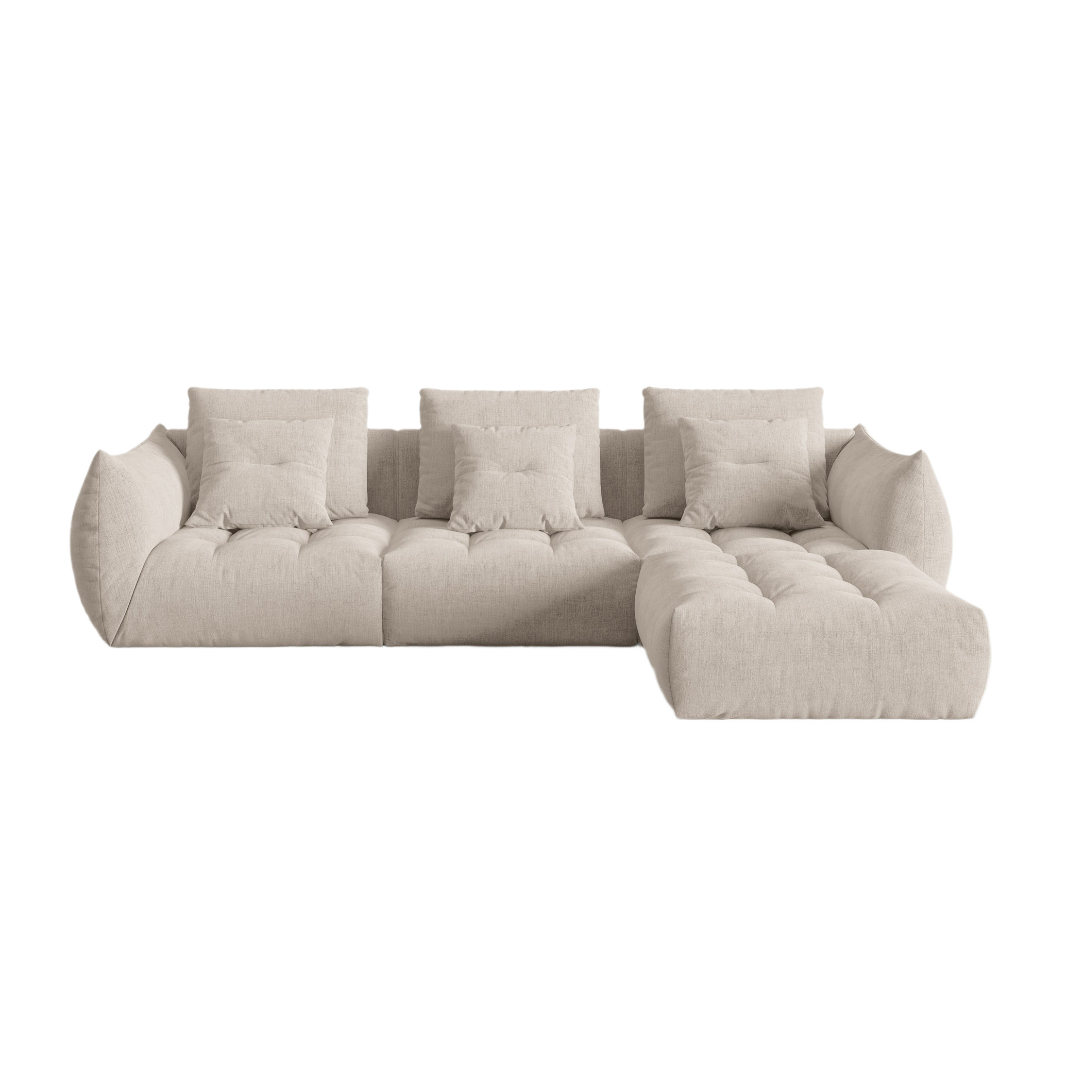Modular Corner Sofa BLOOM Dark Beige Chenille