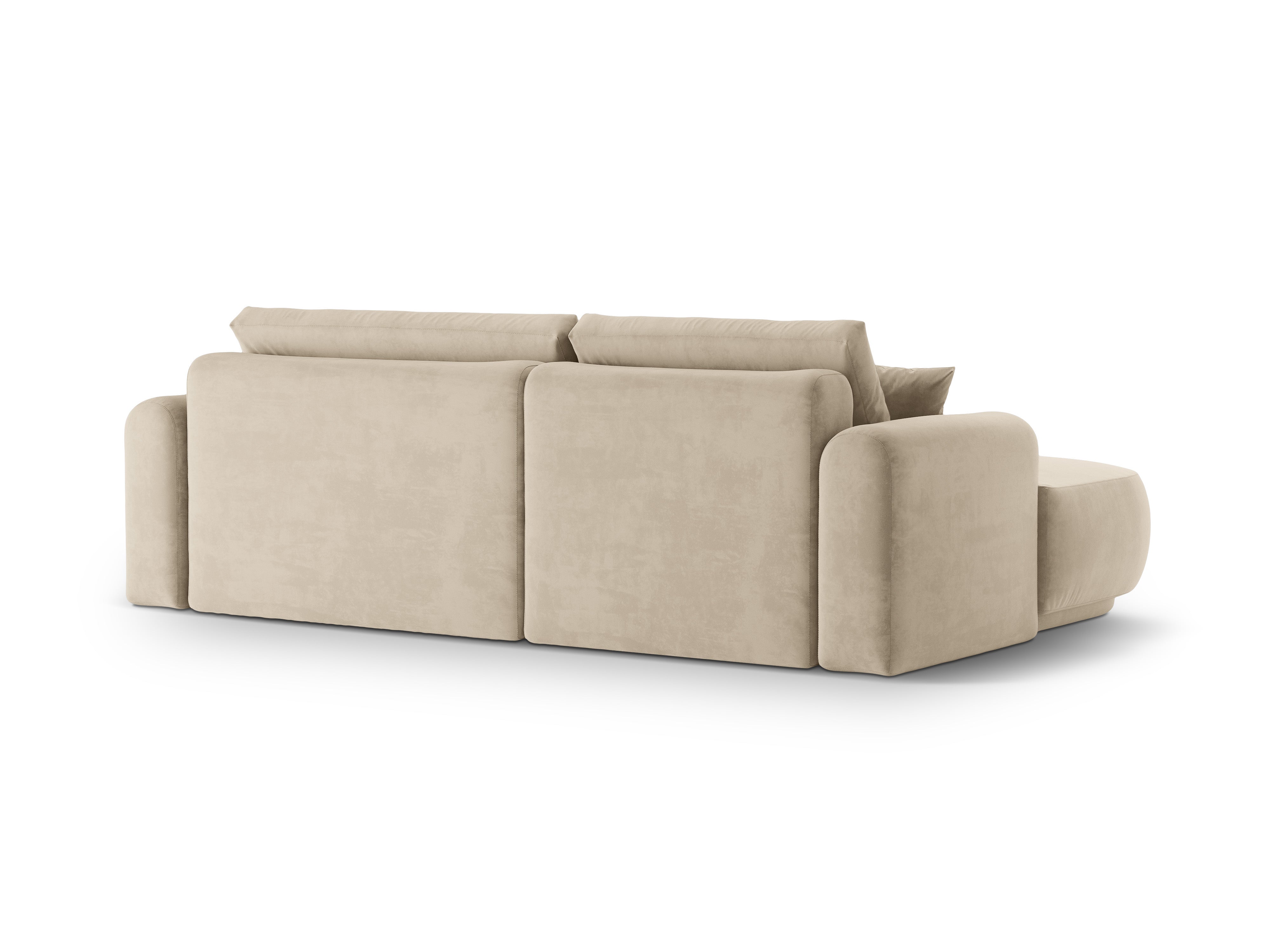 Velvet left -hand corner with Ella light beige sleeping function