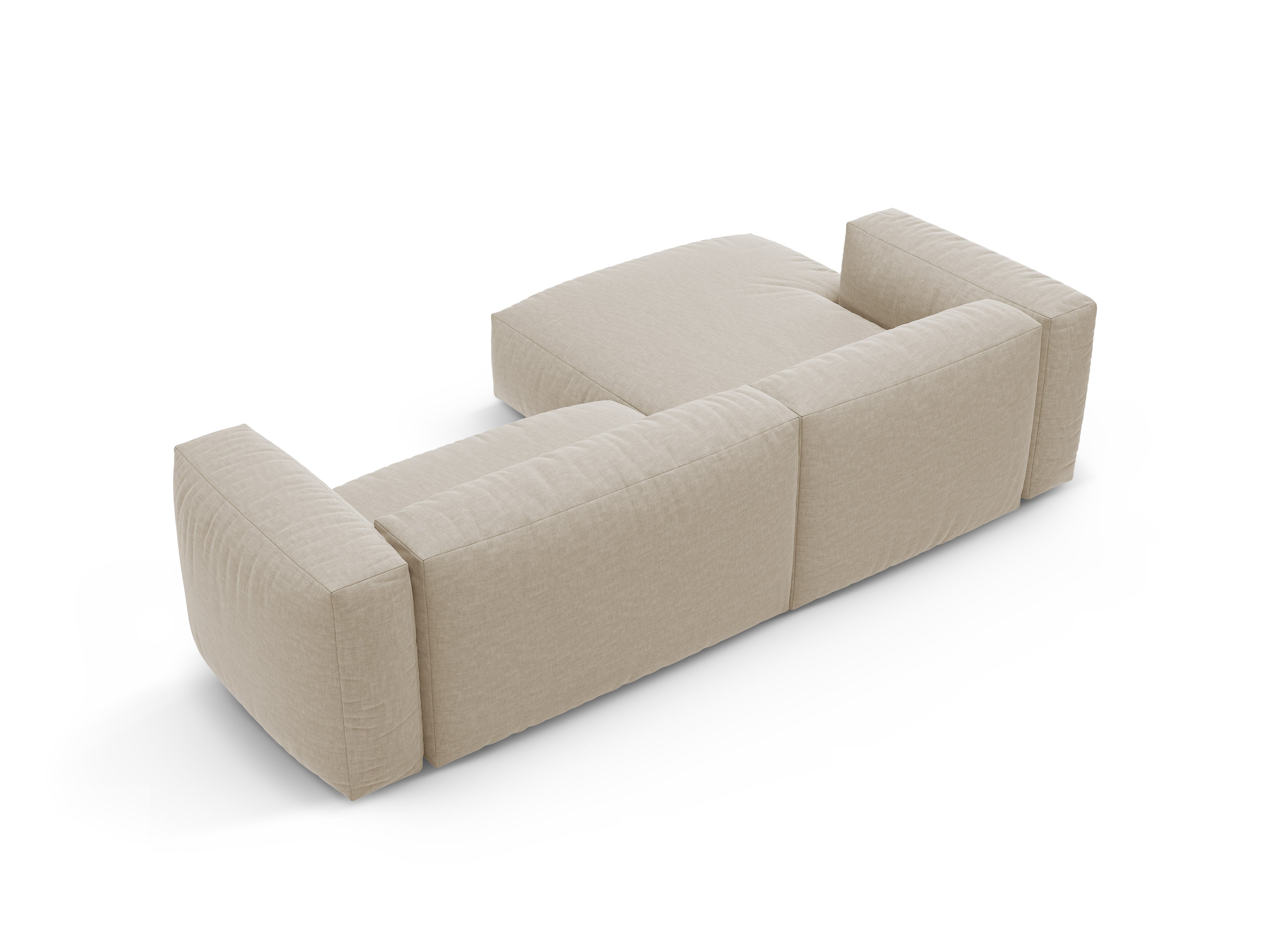 Rohová sedačka levostranná s funkcí spaní MARTINA světle béžová [Ewelina]