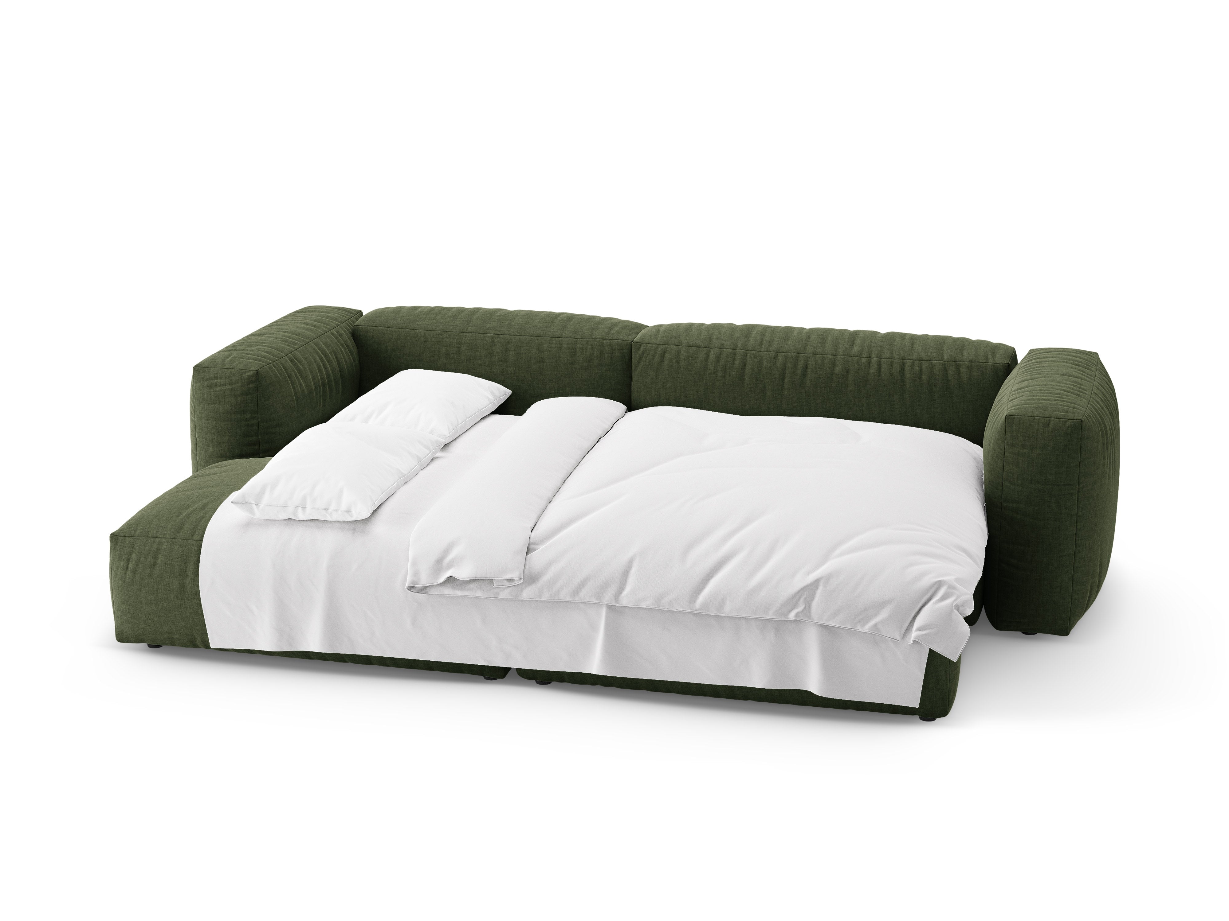 Rohová sedačka levostranná s funkcí spaní MARTINA zelená [Ewelina]