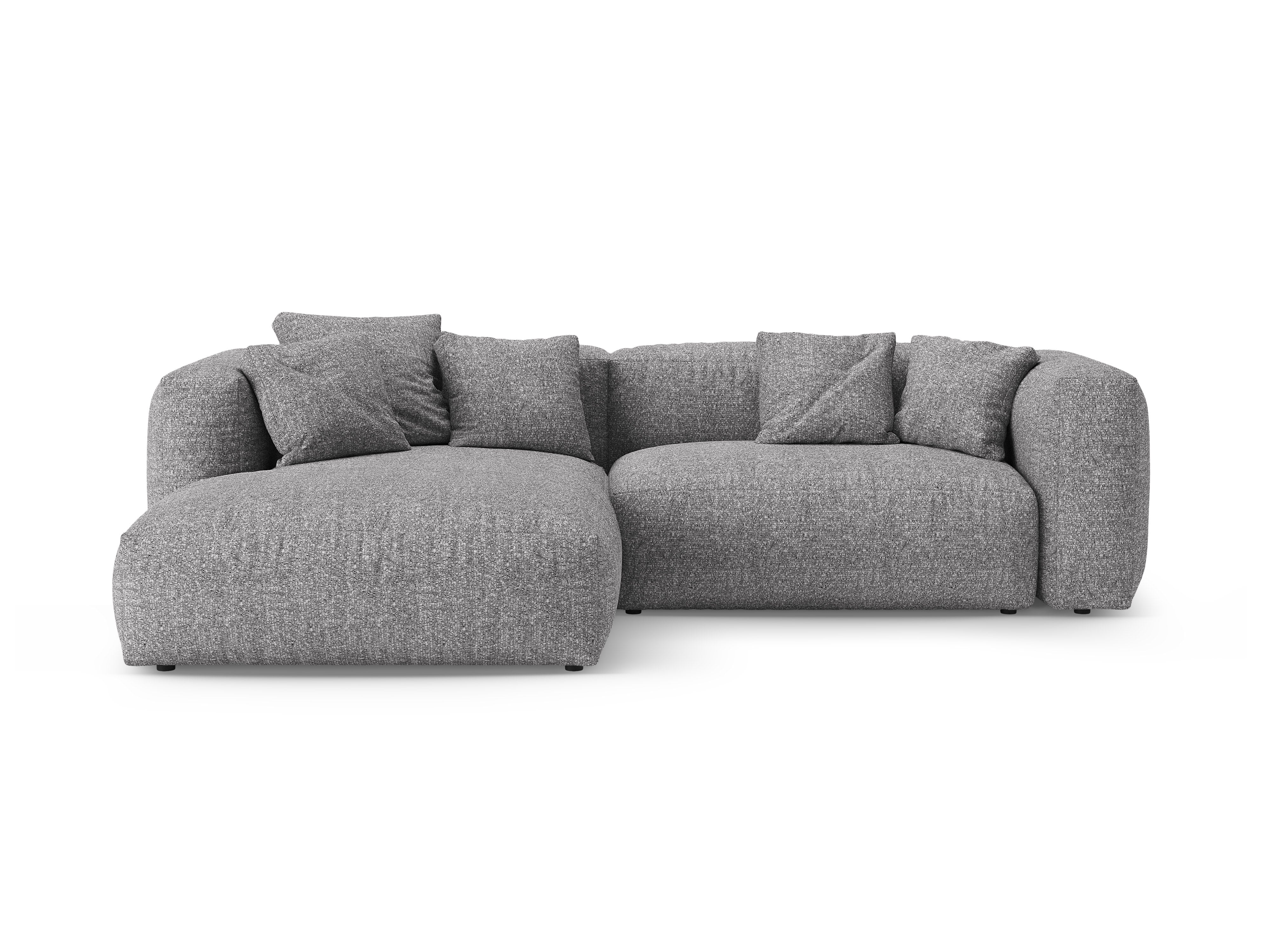 Rohová sedačka levostranná s funkcí spaní MARTINA grafitový boucle [Ewelina] [Amelia spr]