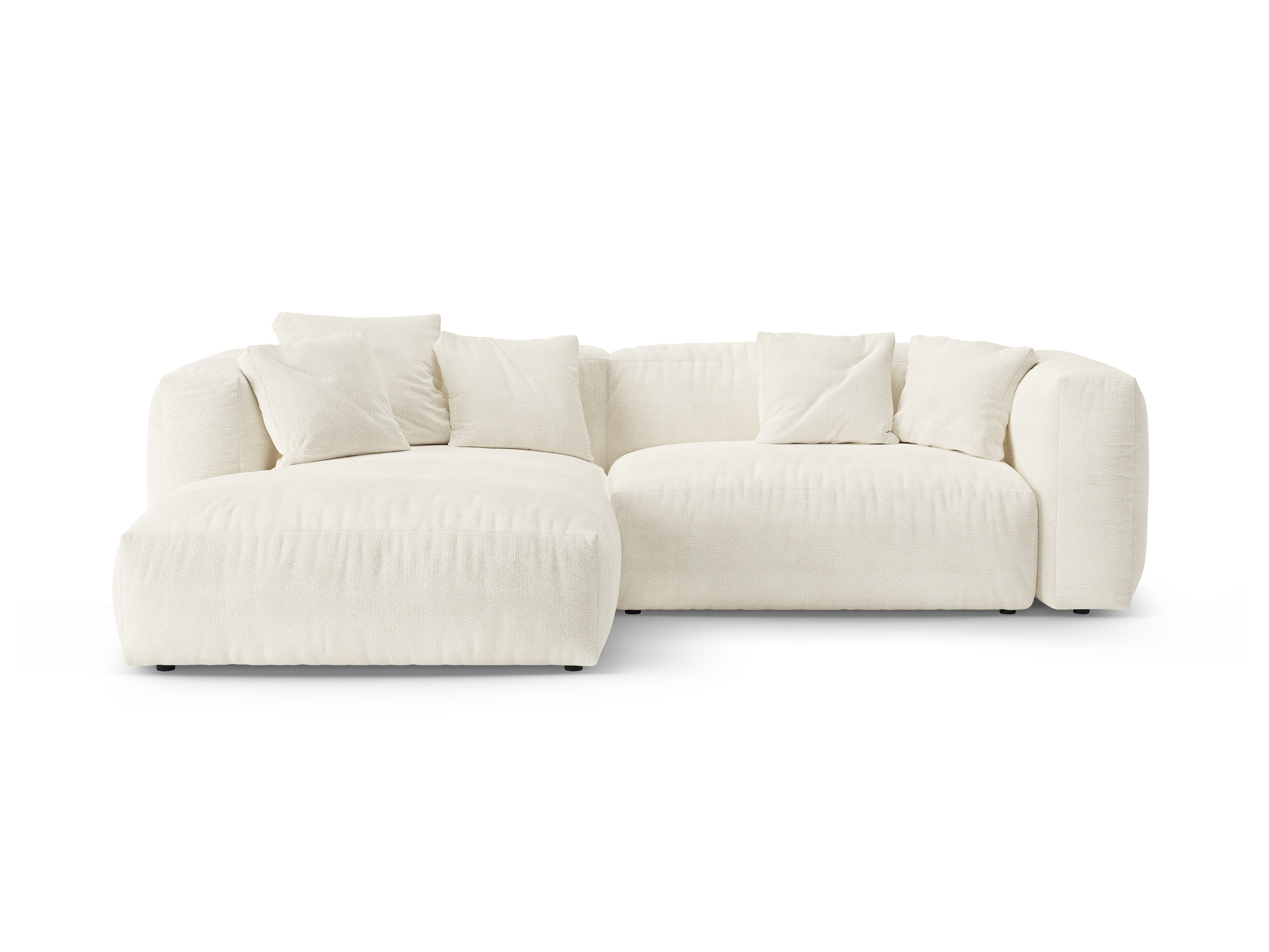 Left-facing corner sofa bed MARTINA ivory boucle [Ewelina] [Amelia spr]