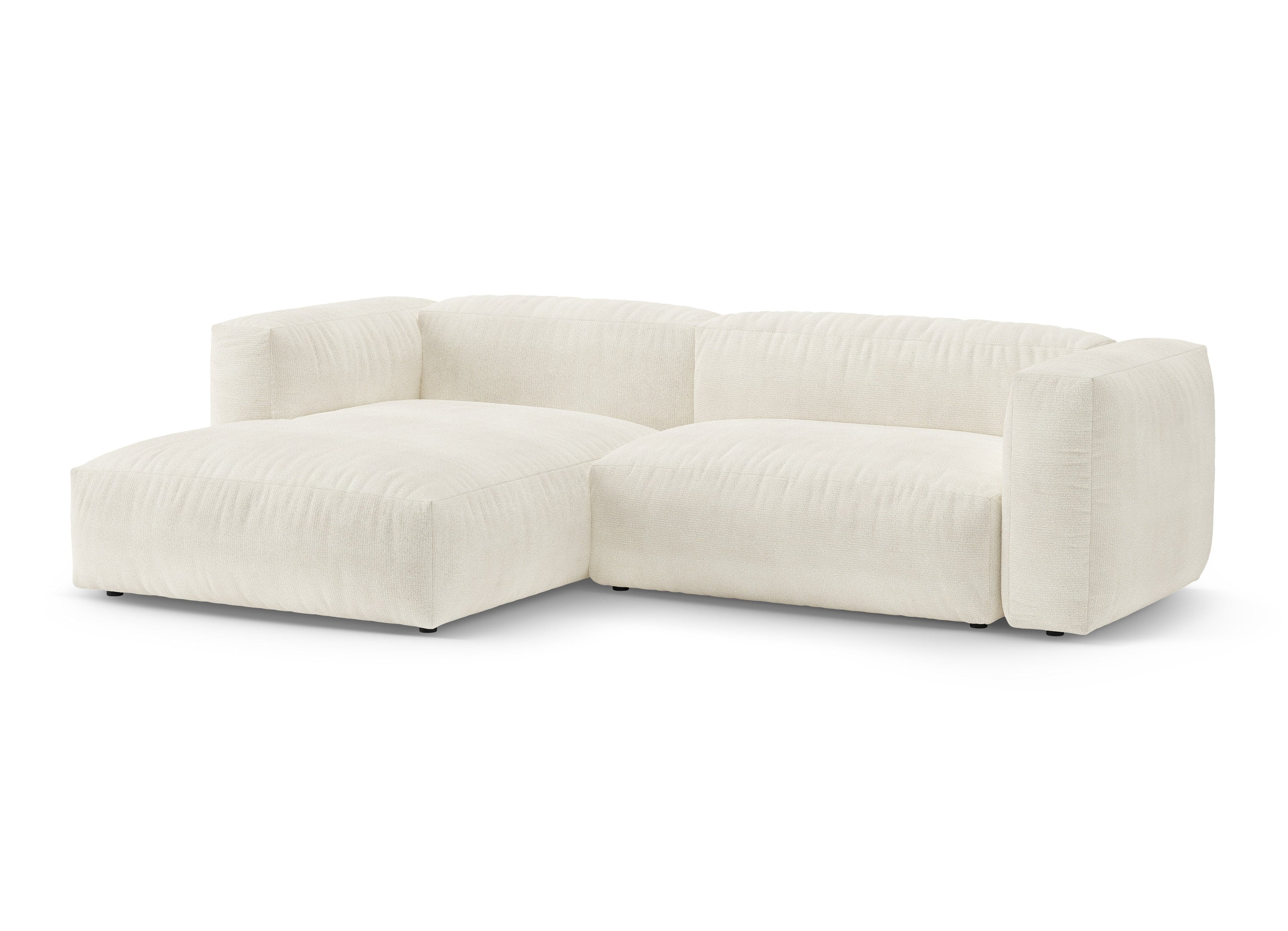 Left-facing corner sofa bed MARTINA ivory boucle [Ewelina] [Amelia spr]
