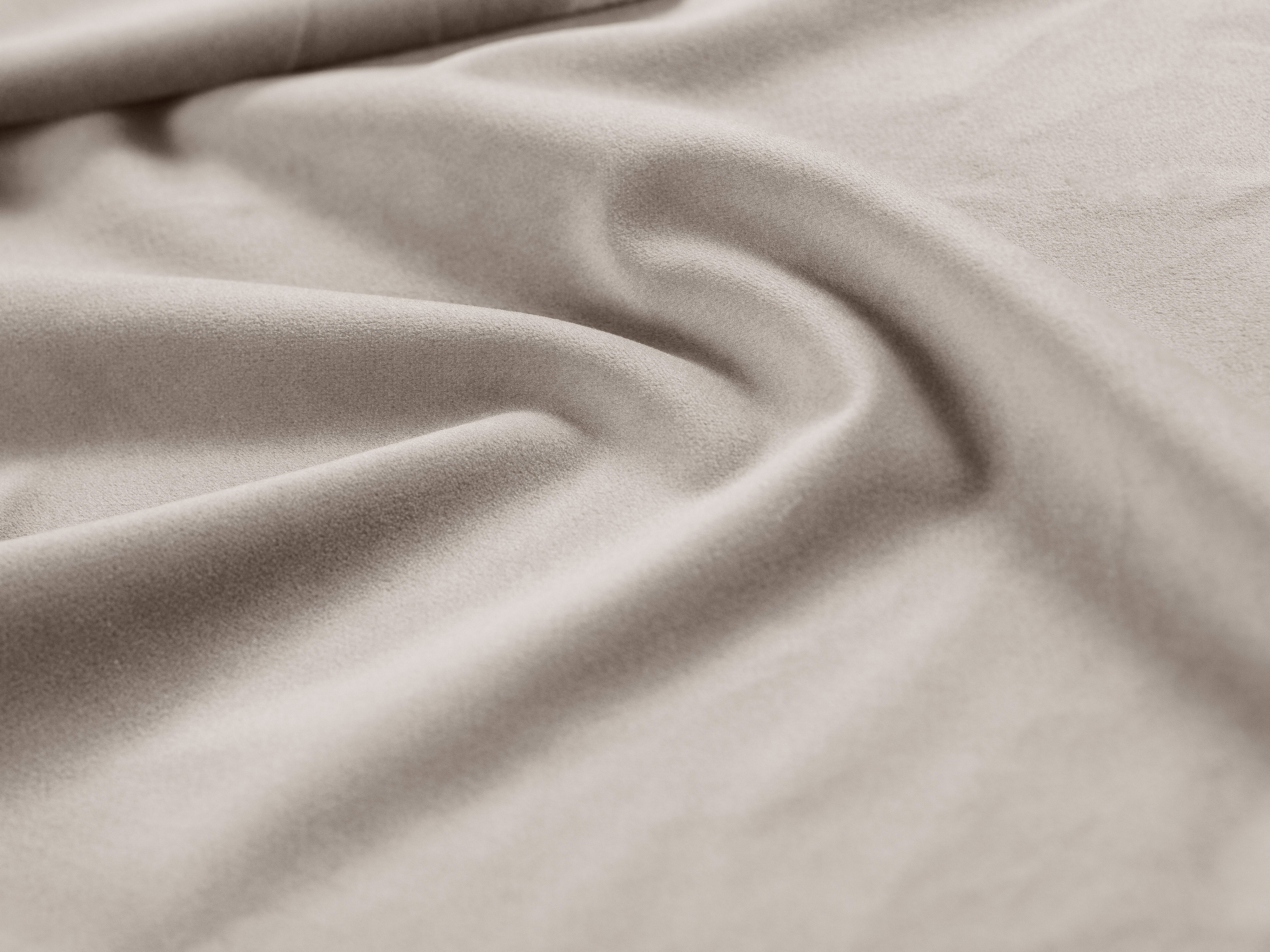 Beige Velvet Left-Hand Corner Sofa Bed PUMA