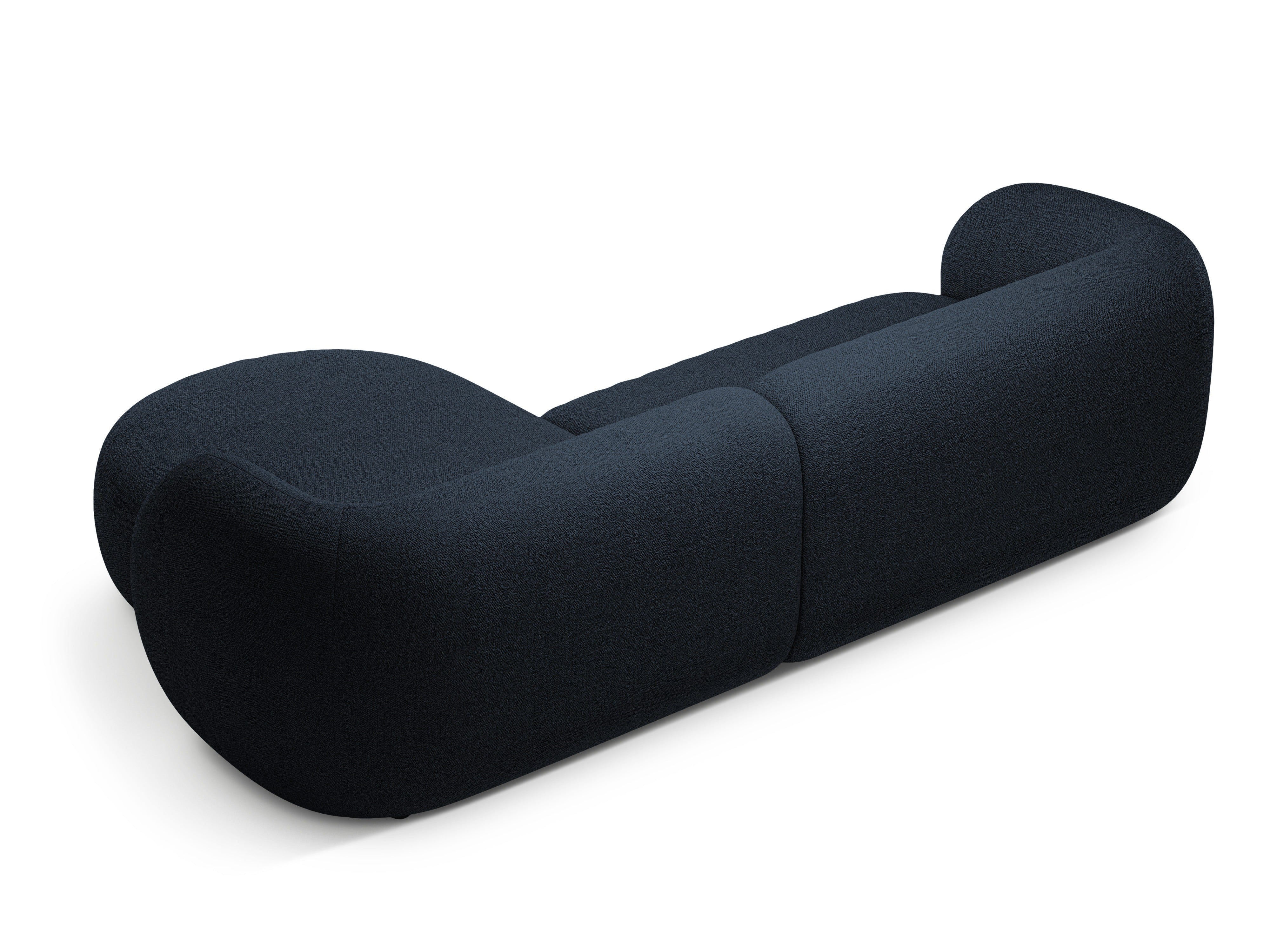 Pravostranný rohový gauč pro 3 osoby KATE granátový boucle