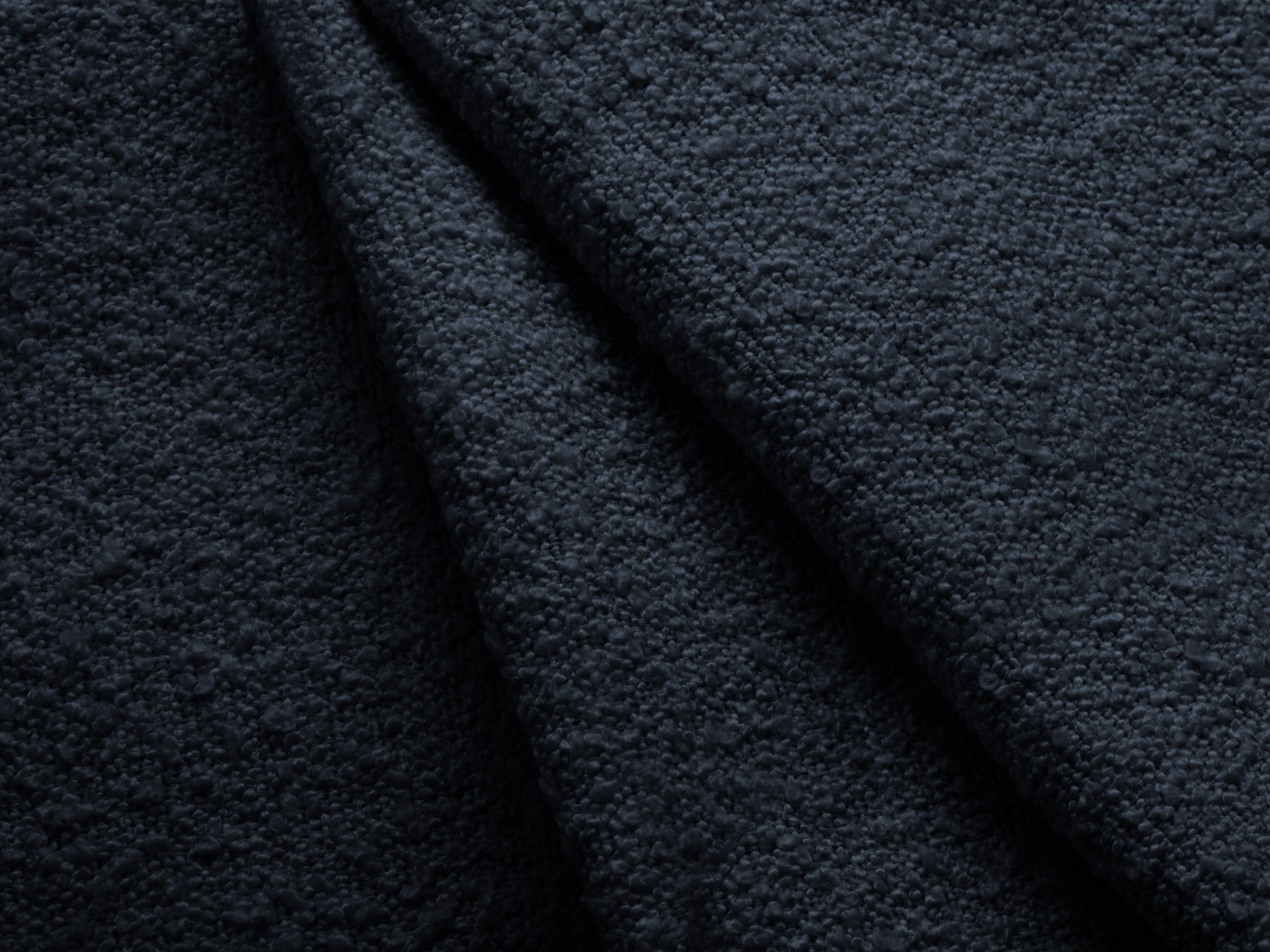 4-seater right-facing corner sofa MILEY dark blue boucle