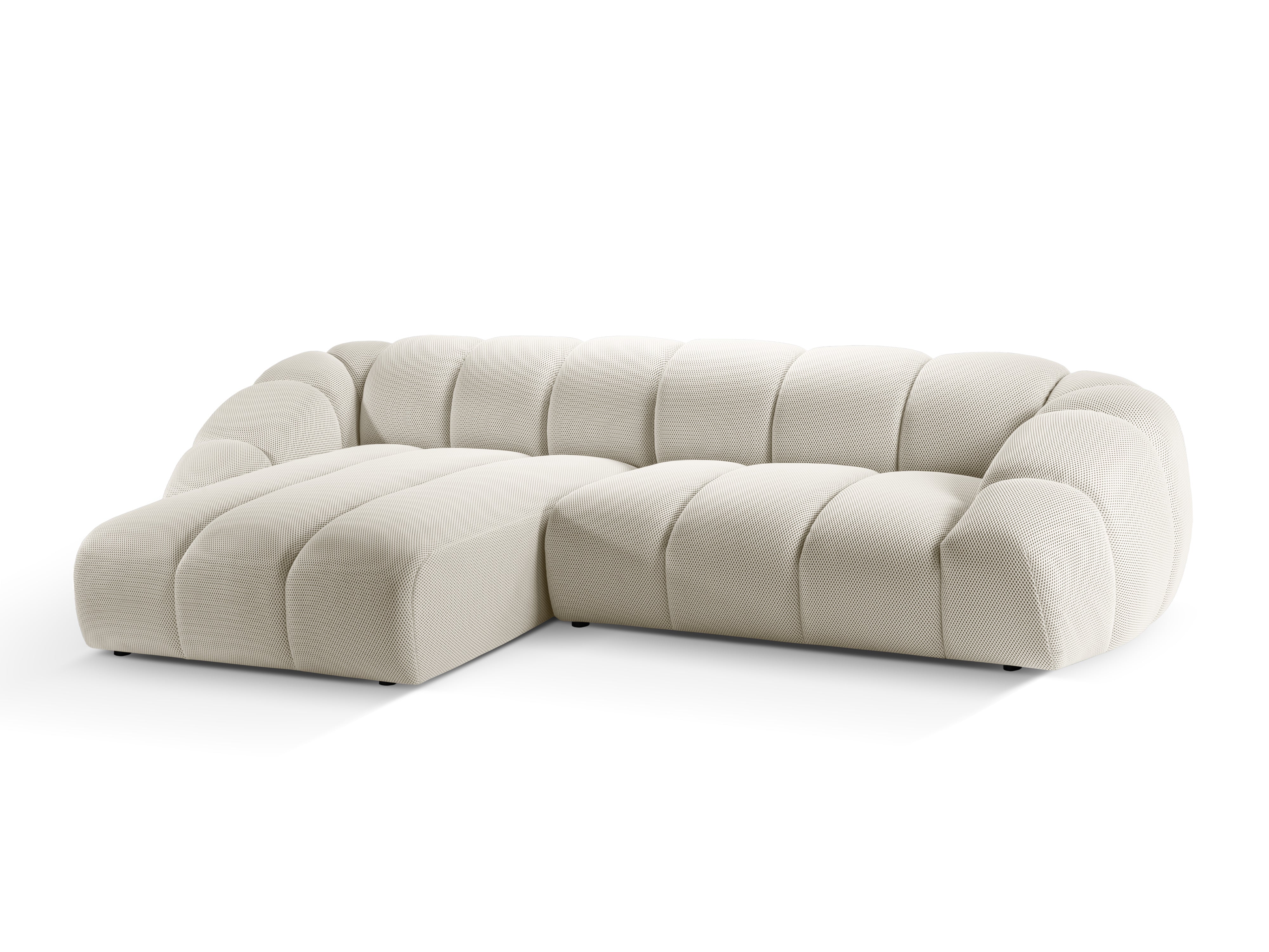 Left-facing 4-seater corner sofa DIANA light beige
