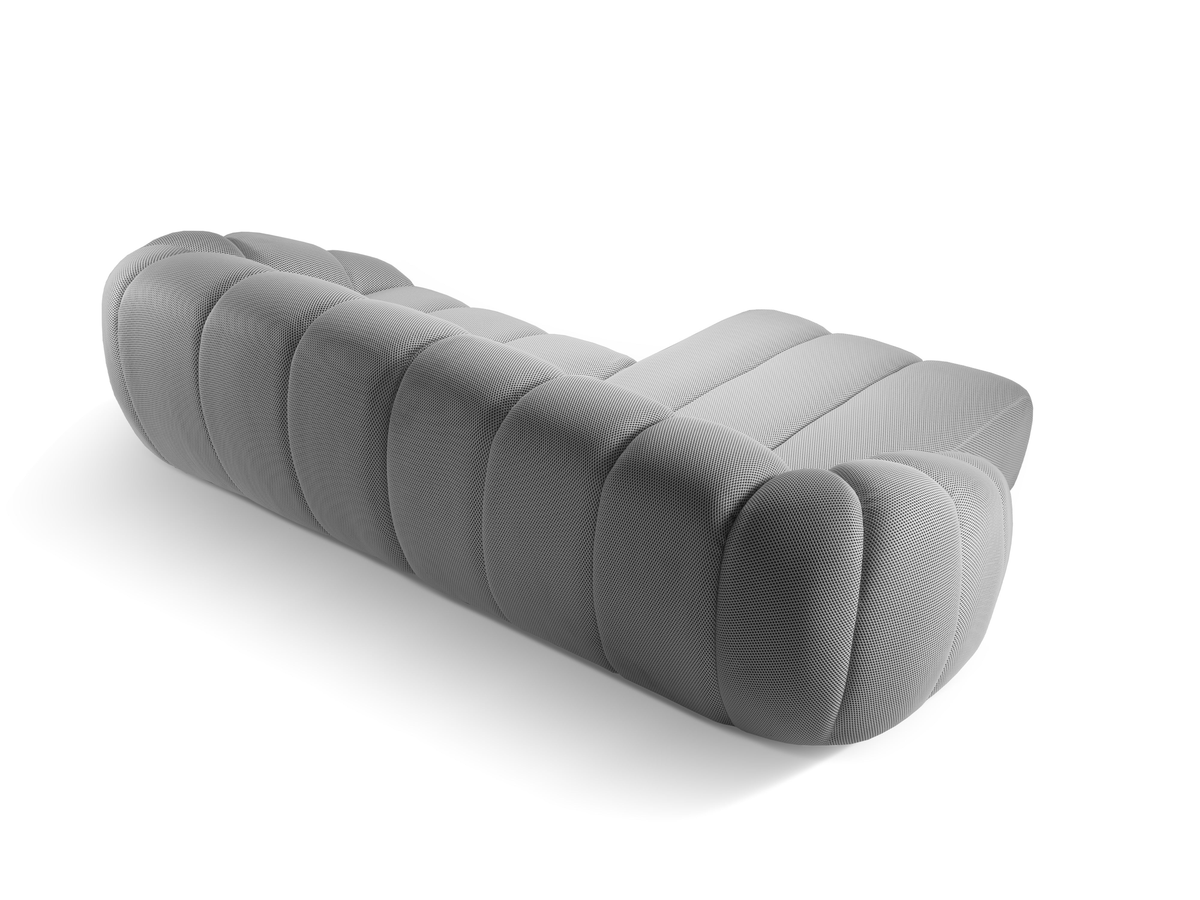 Rohová sedací souprava pro 4 osoby levostranná DIANA stříbrná