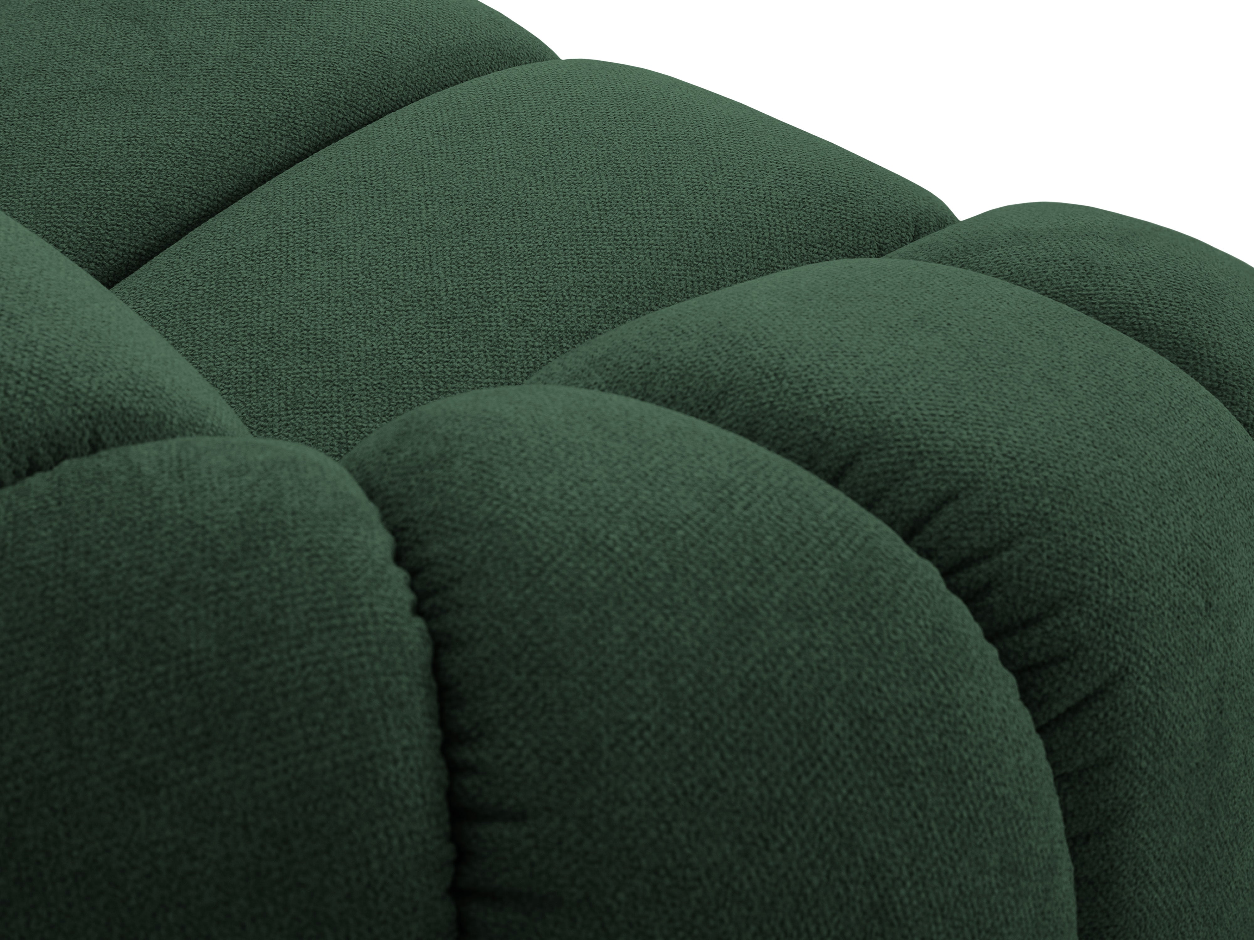 4-seater left-facing corner sofa DIANA dark green chenille