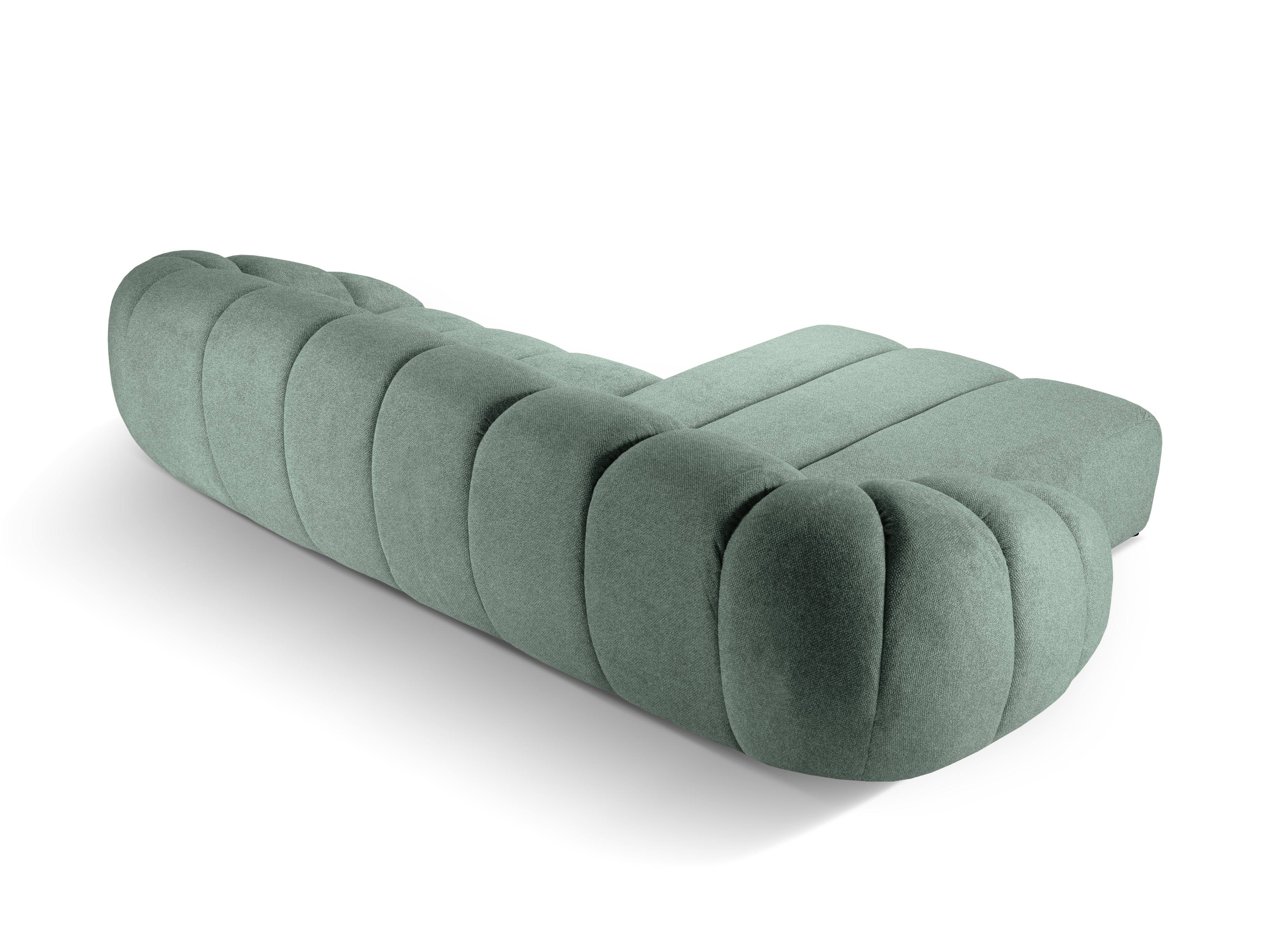 Rohová sedací souprava pro 4 osoby levostranná DIANA mátová šenil