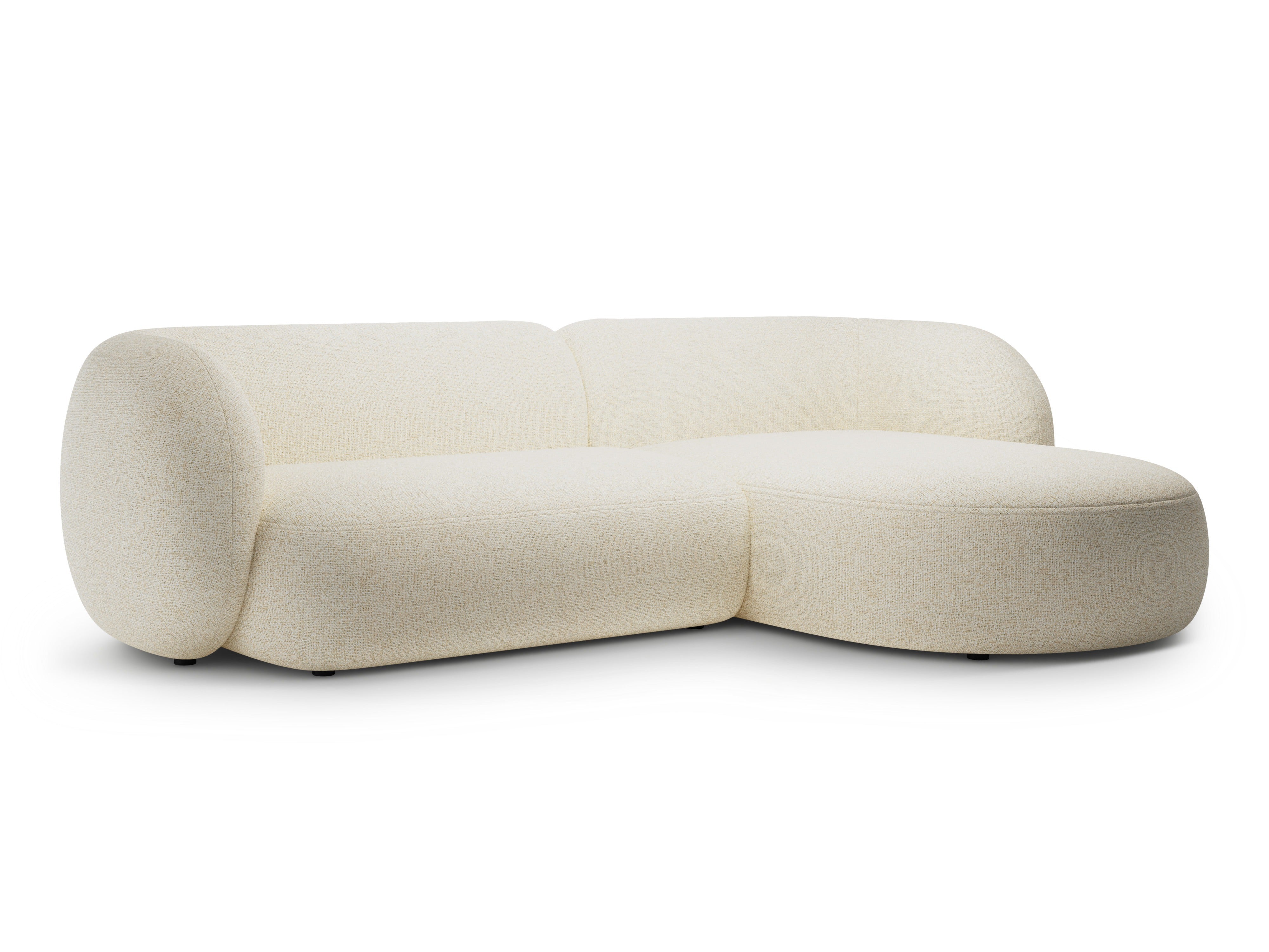 Right-facing 3-seater corner sofa KATE light beige mélange
