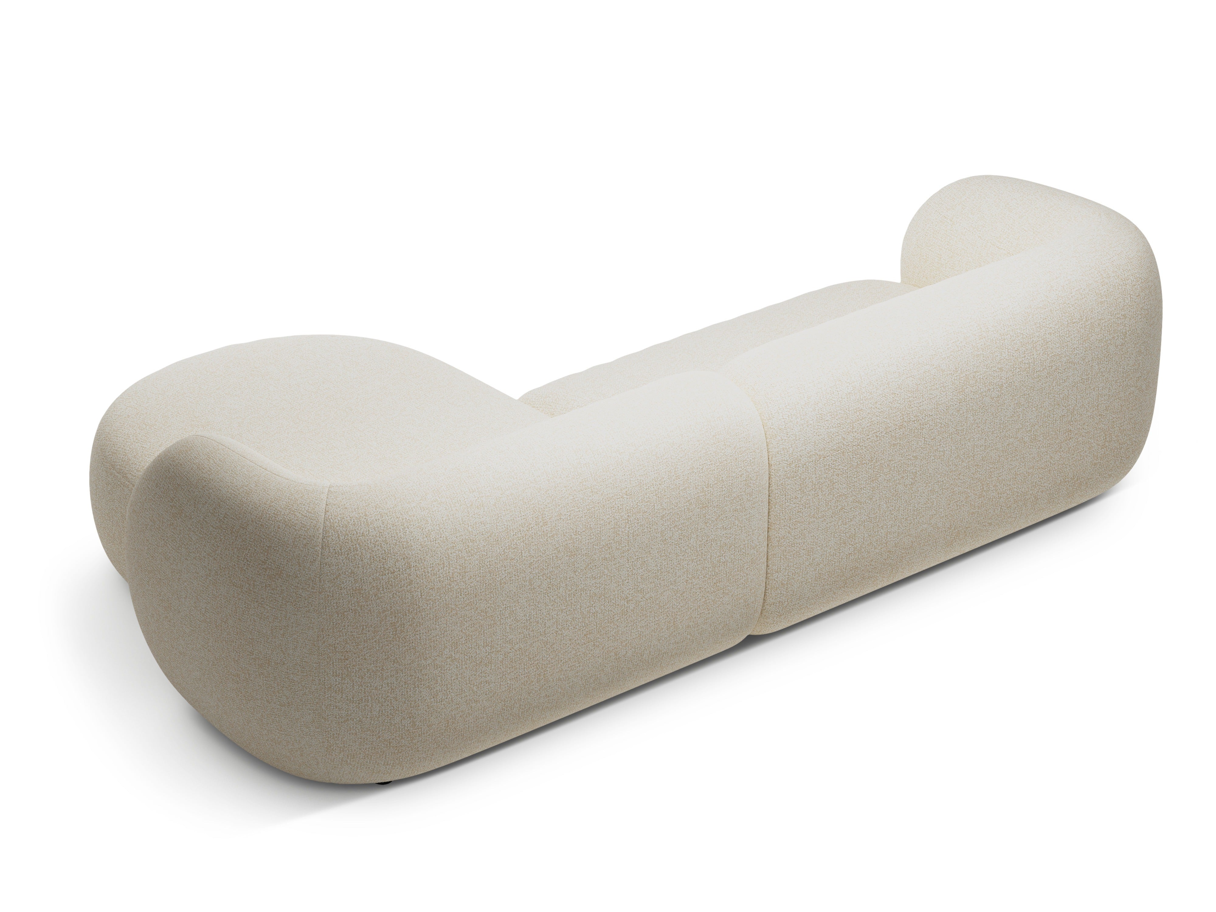 Pravostranný rohový gauč pro 3 osoby KATE světle béžový melír