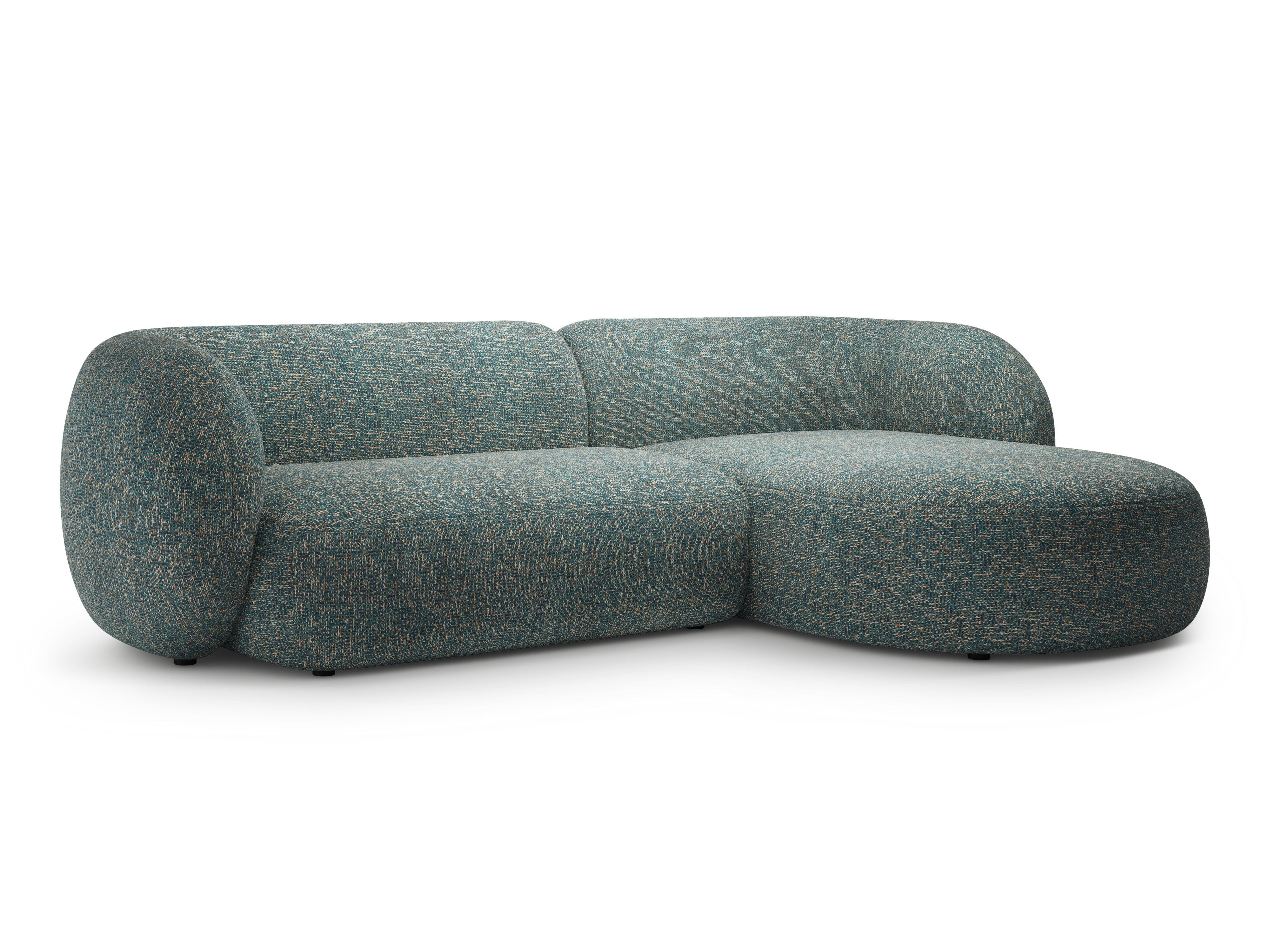 Right-facing 3-seater sofa KATE blue mélange