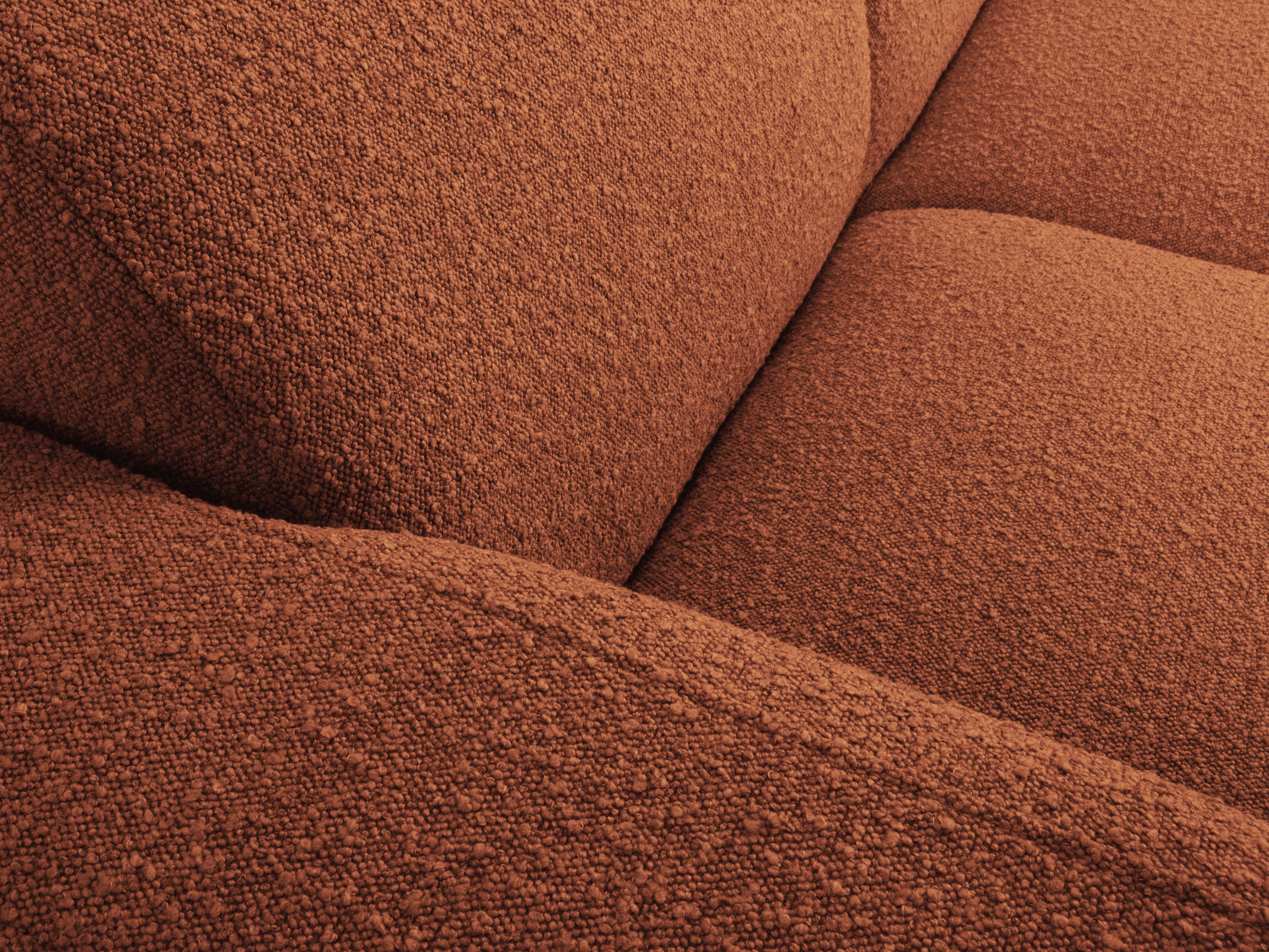 Narożnik w tkaninie boucle lewostronny otwarty MOLINO terracotta – Micadoni