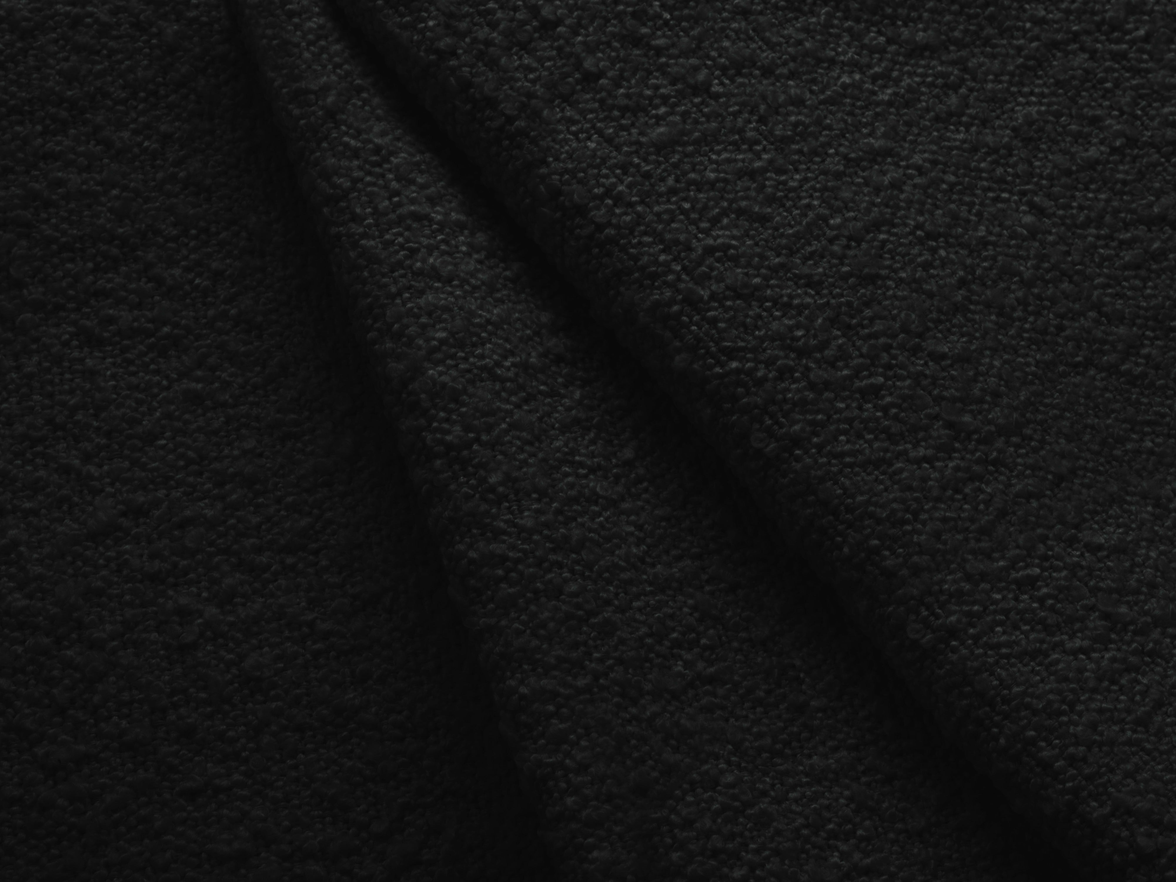 Pravostranný rohový dvoumístný gauč KATE černý boucle