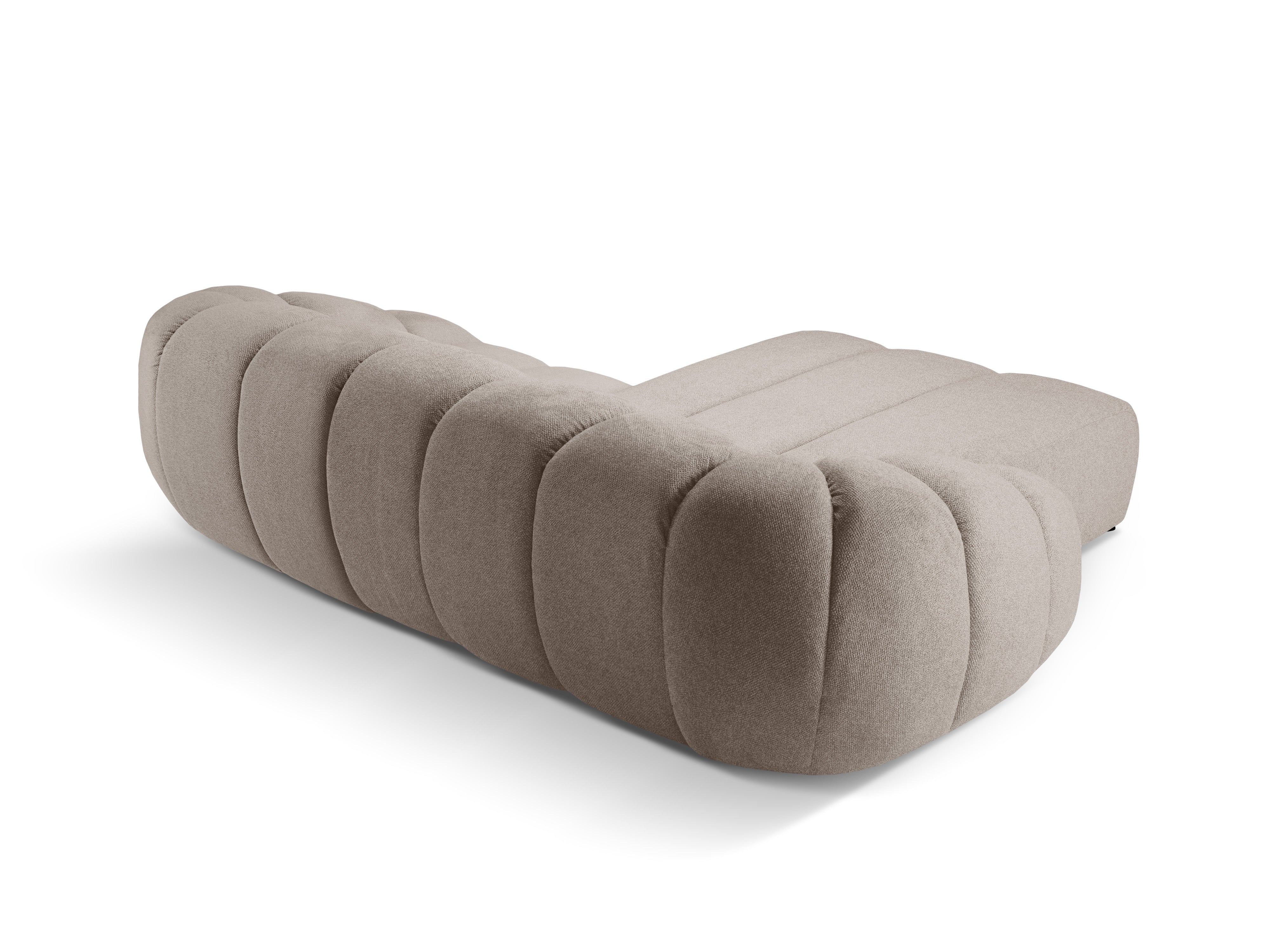 Rohová sedačka pro 3 osoby levostranná DIANA tmavě béžová szenil