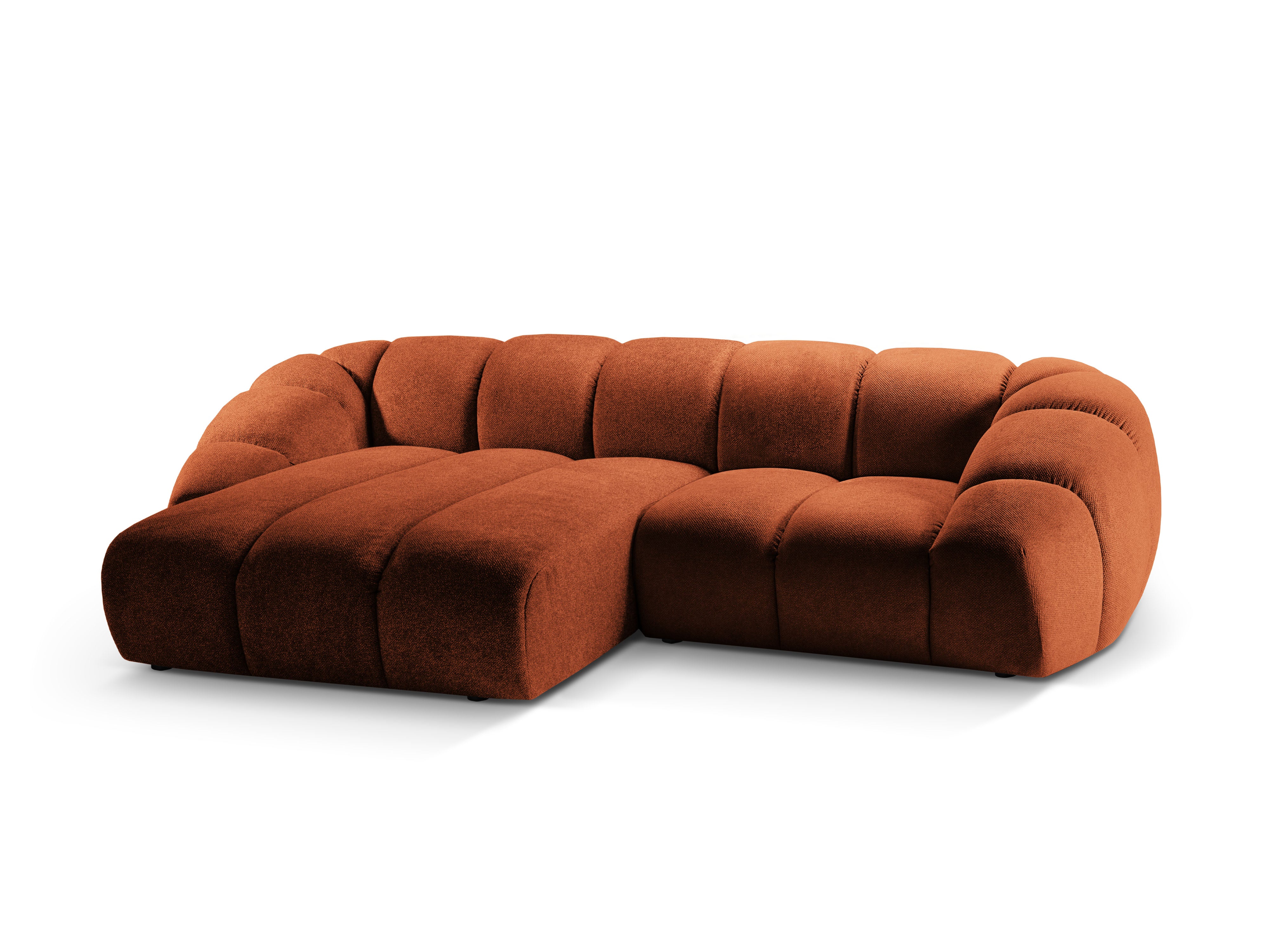 Rohová sedačka pro 3 osoby levostranná DIANA terracotta szenil